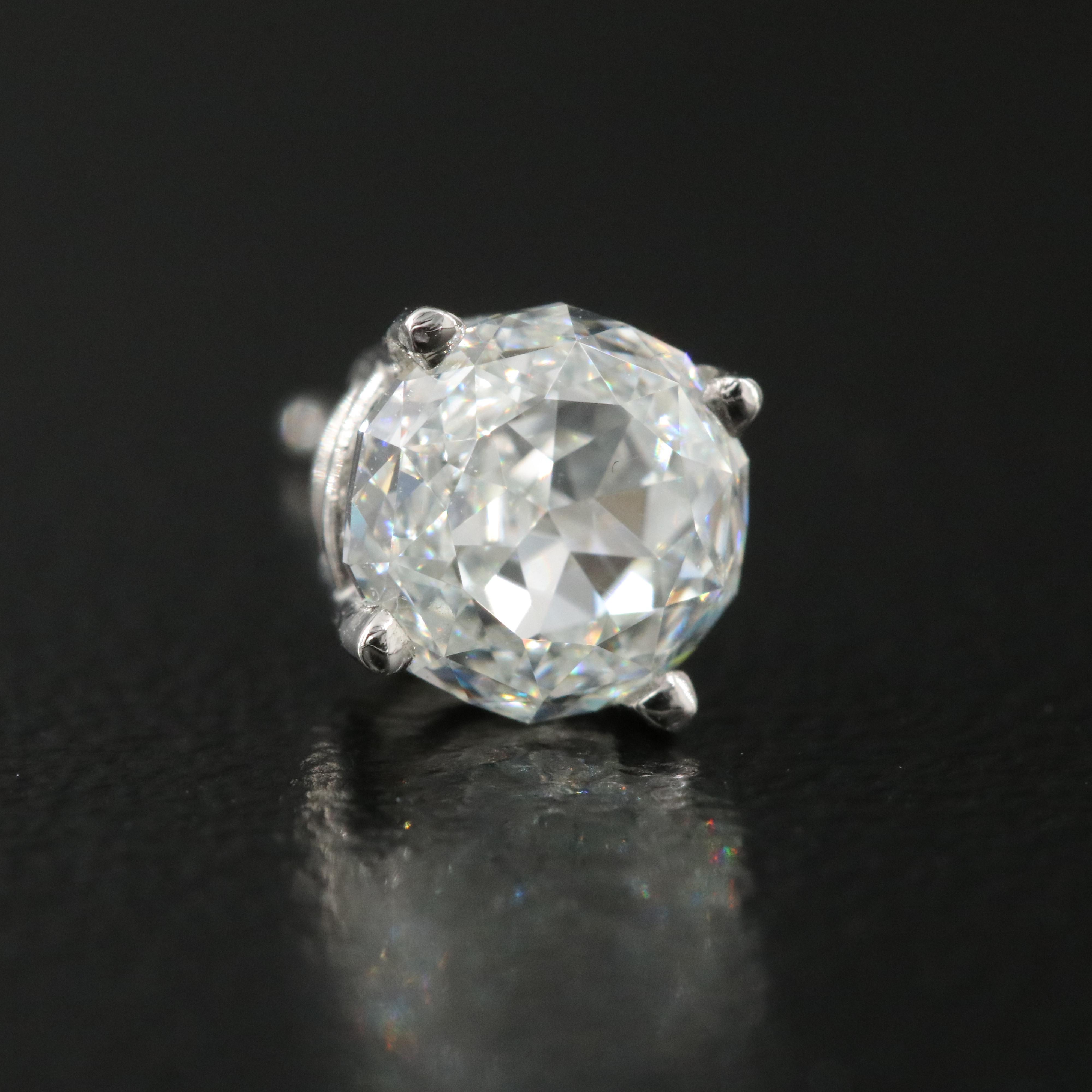 Platinum 2.02 CTW Diamond Stud Earrings with GIA Reports