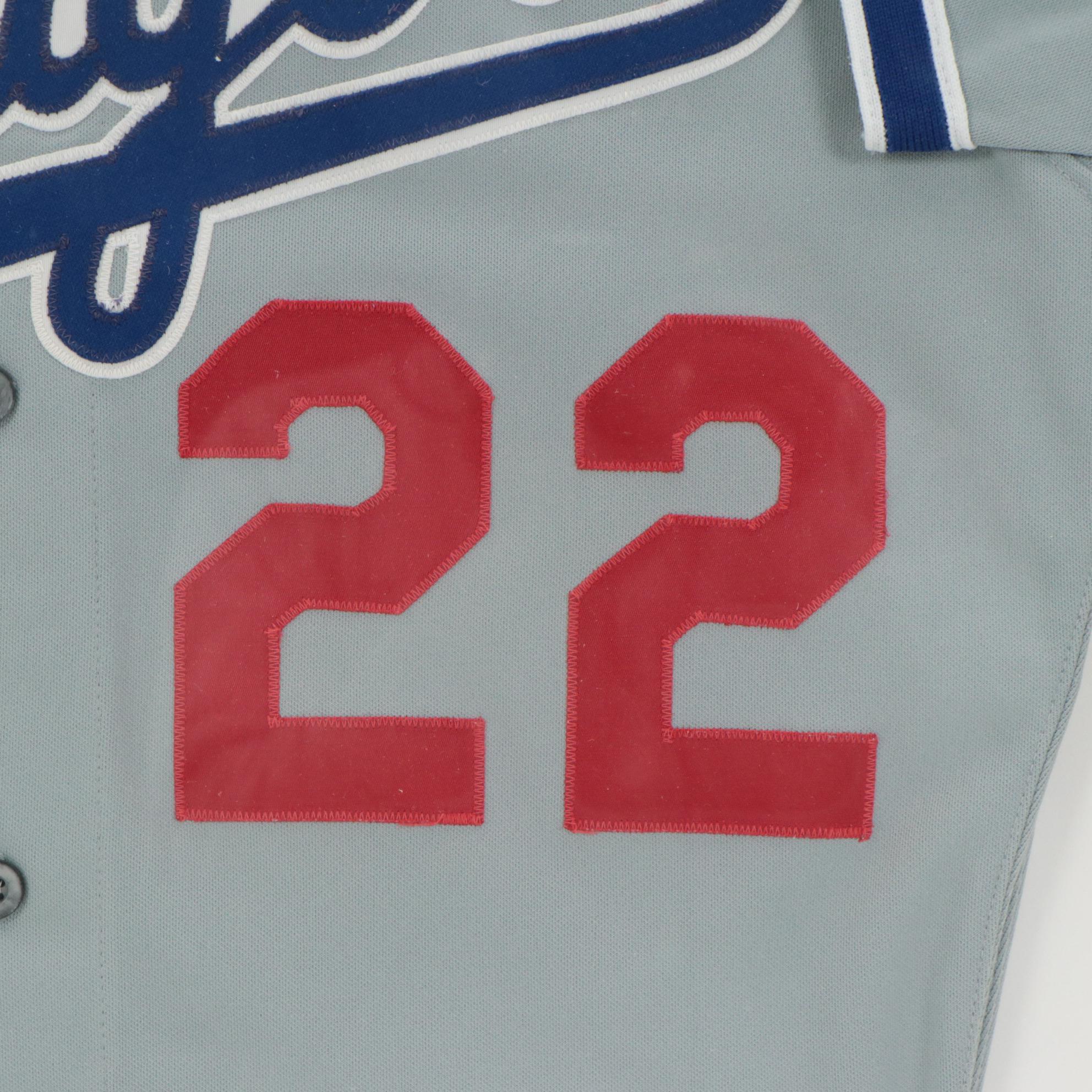 Brett Butler Signed and Game Worn Los Angeles Dodgers Baseball Jersey