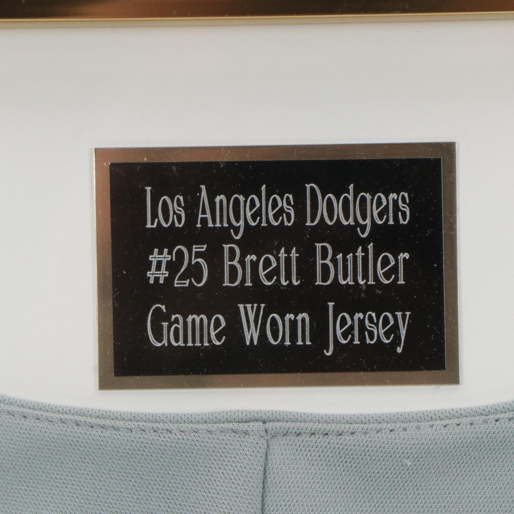 Brett Butler Signed and Game Worn Los Angeles Dodgers Baseball Jersey