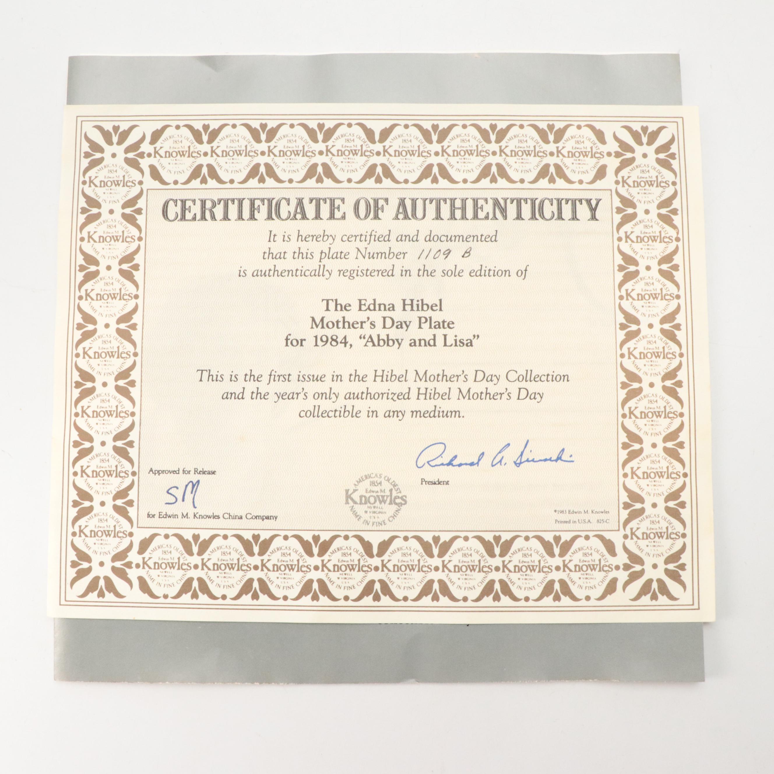 Knowles Norman Rockwell and Edna Hibel Collector Plates