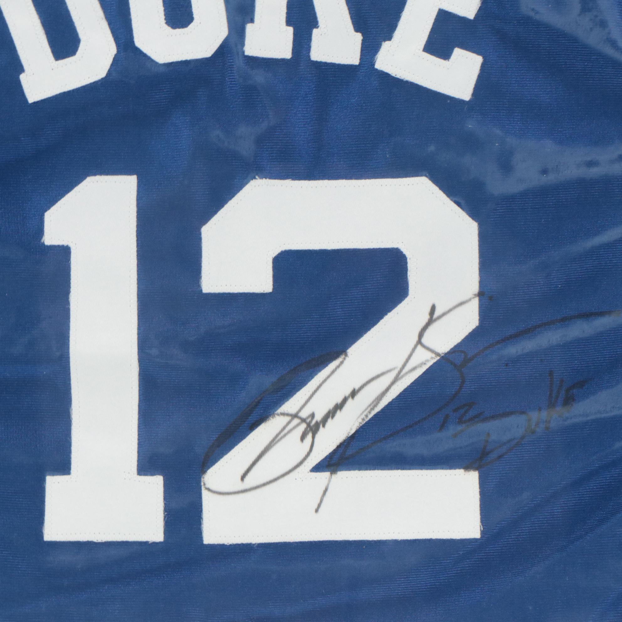 Thomas Hill Signed Duke University Basketball Jersey with Display