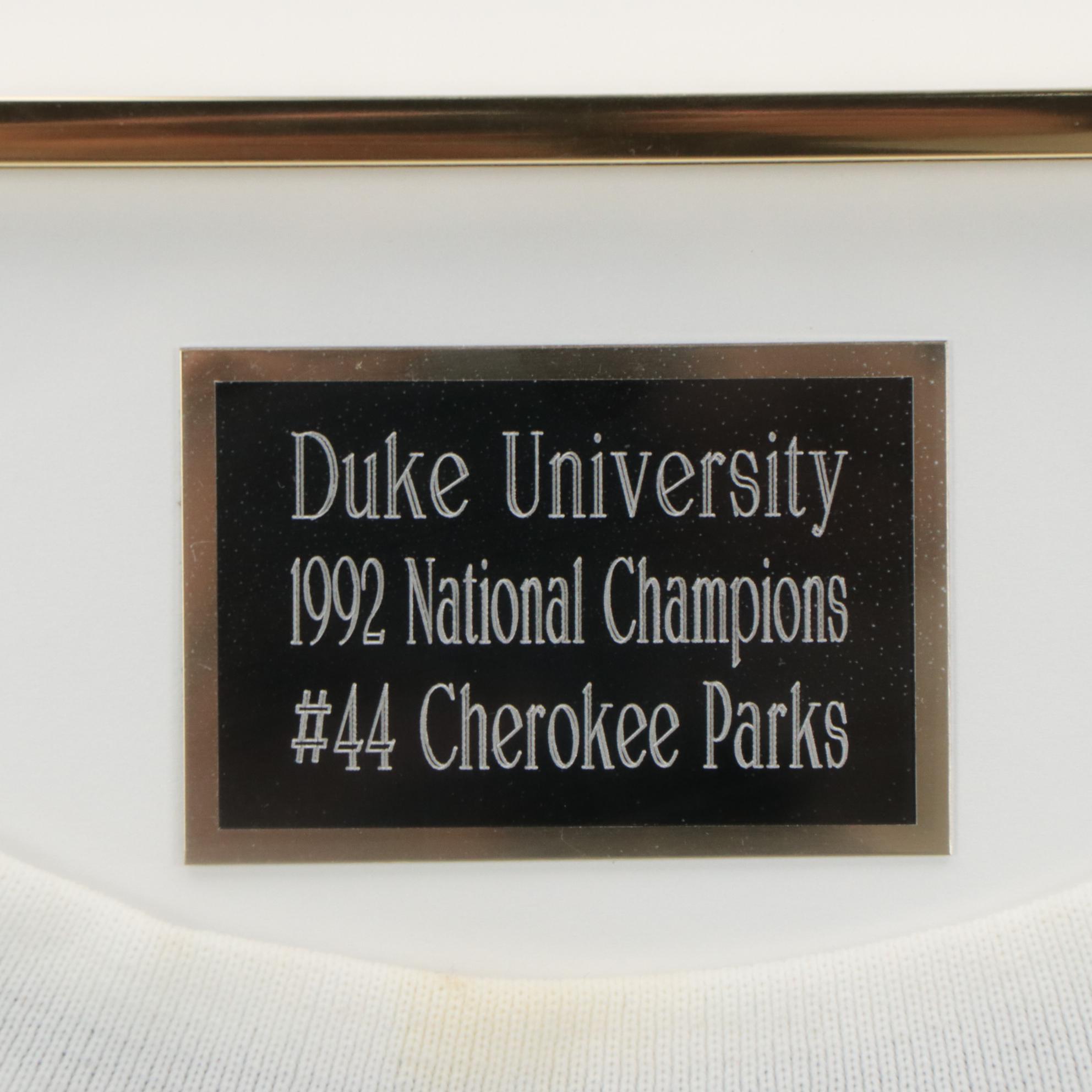 Cherokee Parks Signed and Player Issued Duke University Basketball Jersey