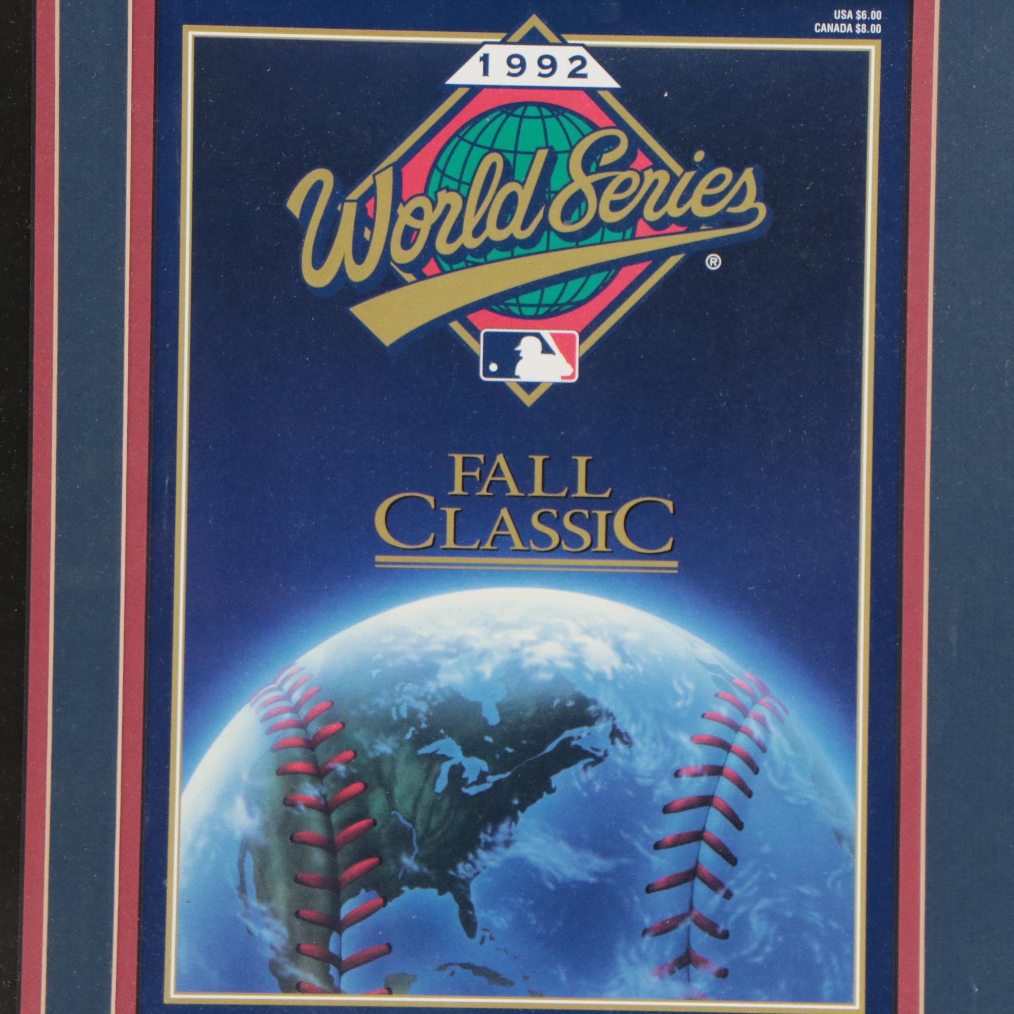 Terry Pendleton Signed World Series & NLCS Tickets with Atlanta Braves Display