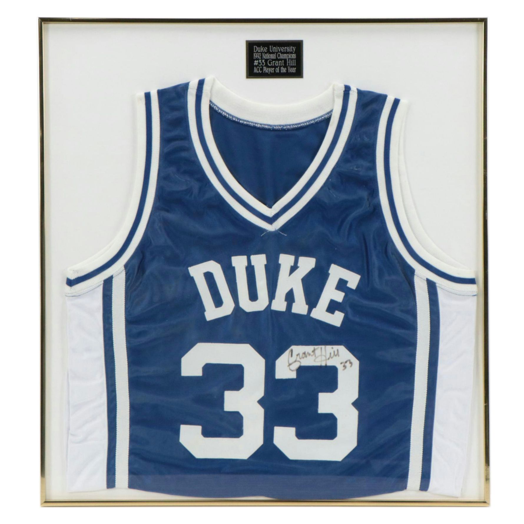 Grant Hill Signed and Player Issued Duke University Basketball Jersey