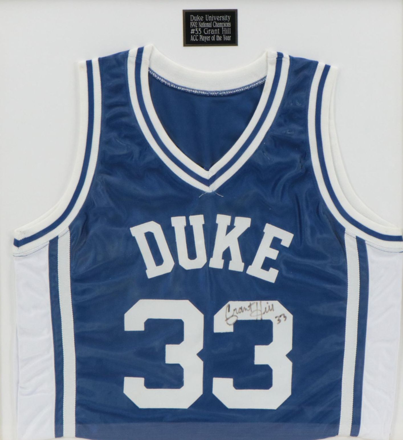 Grant Hill Signed and Player Issued Duke University Basketball Jersey