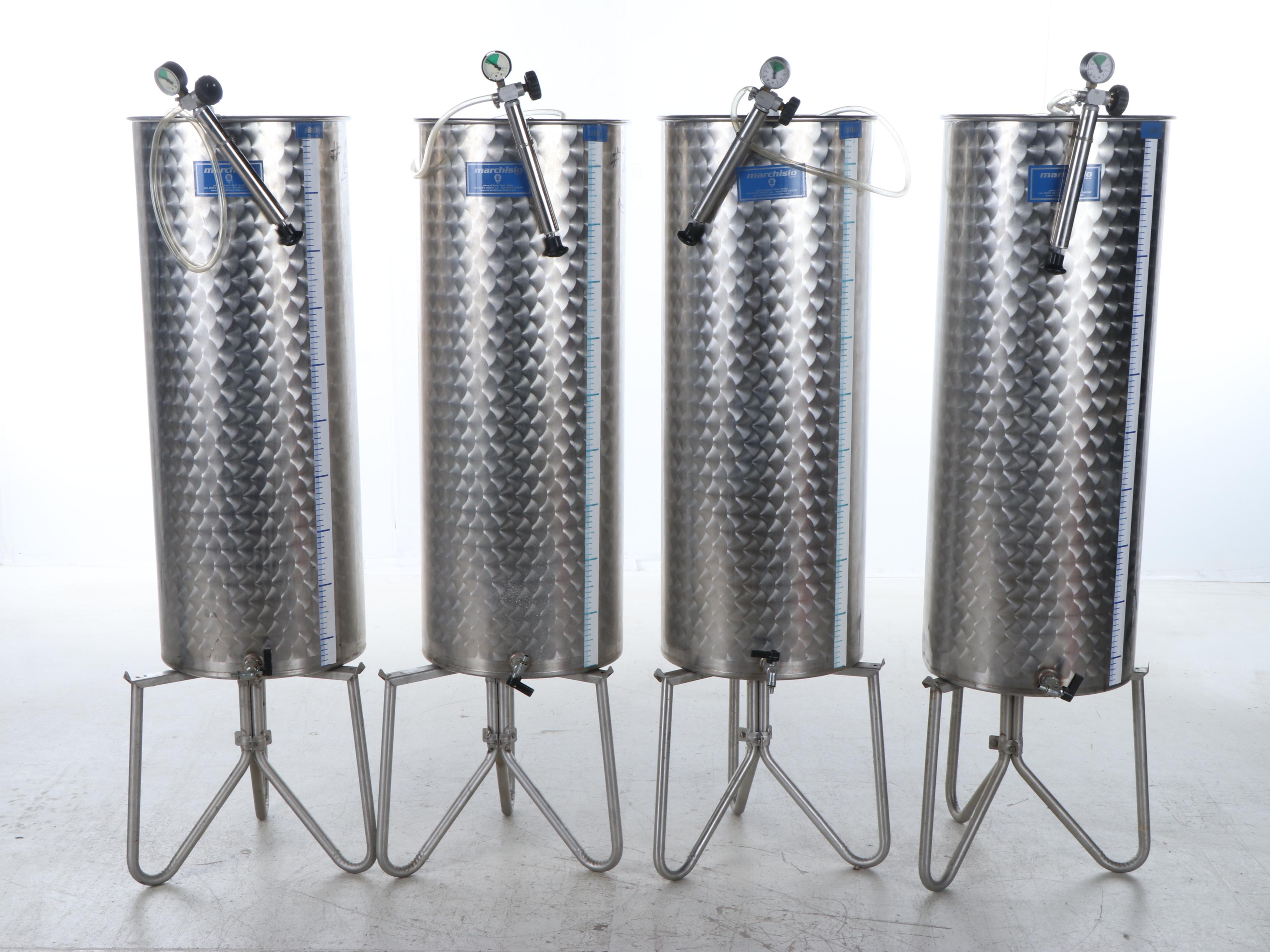 Marchisio Variable Capacity Stainless Steel Wine Tanks with Bottle Rack