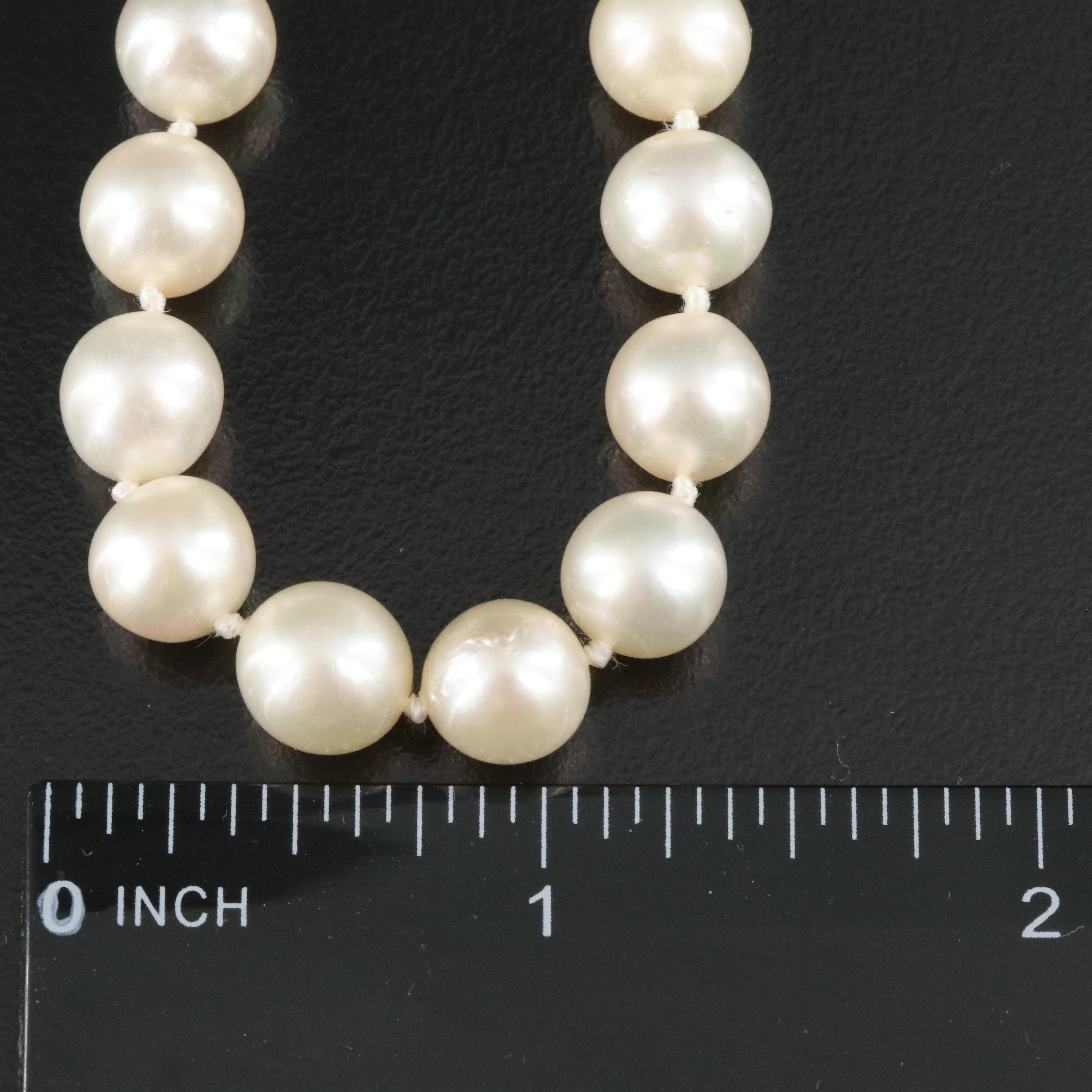 Antique Pearl Necklace with Hidden Clasp