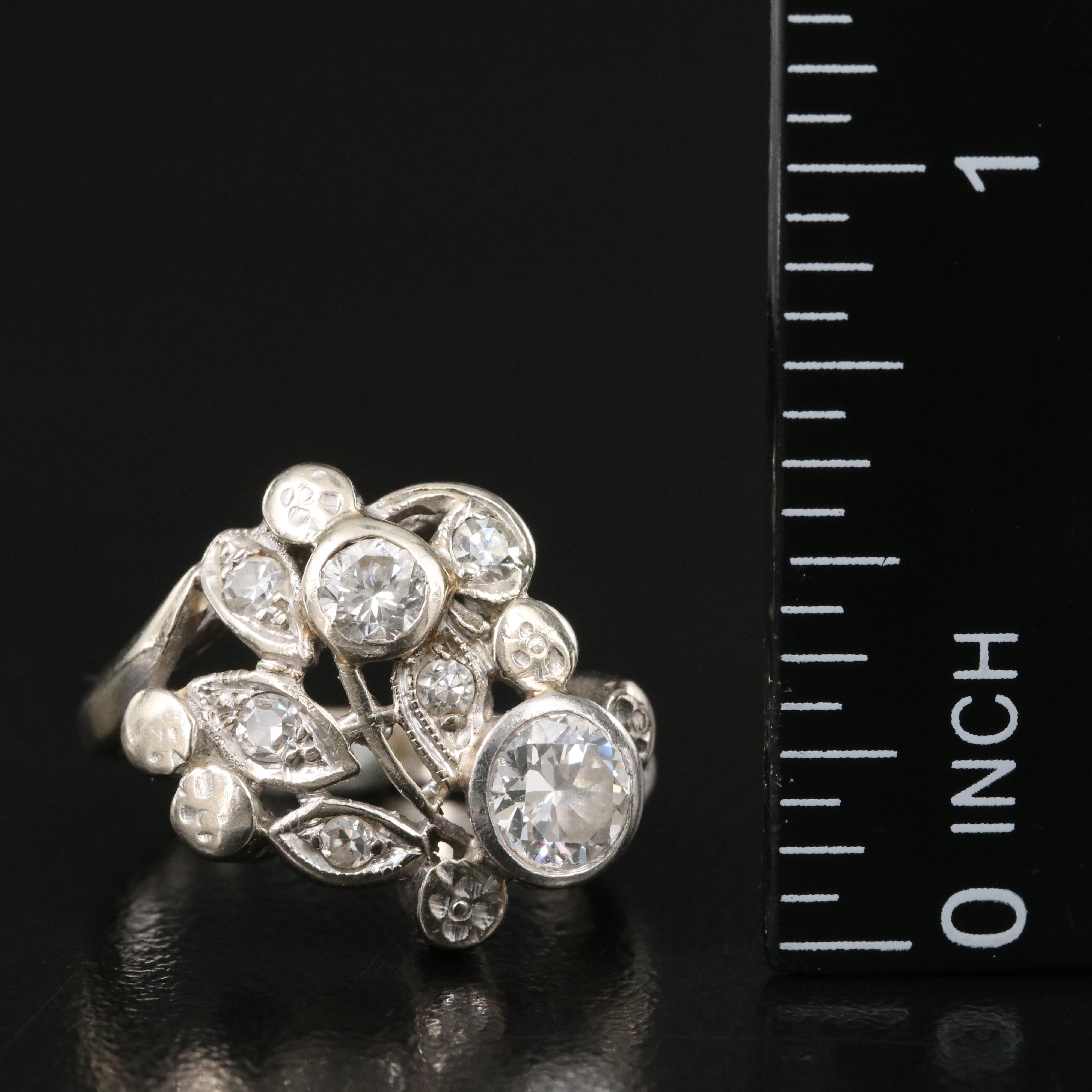 Vintage 14K 0.86 CTW Diamond Ring