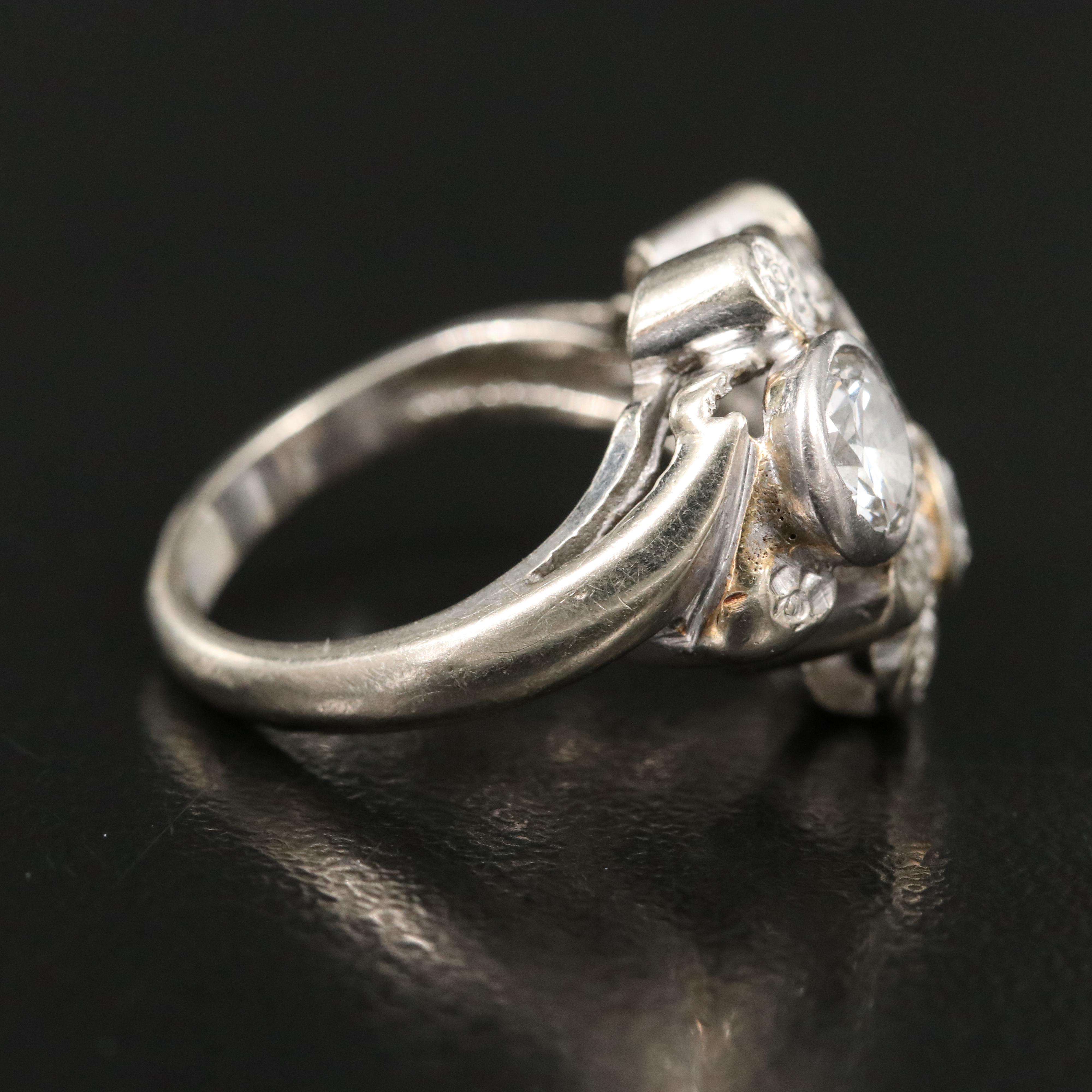 Vintage 14K 0.86 CTW Diamond Ring