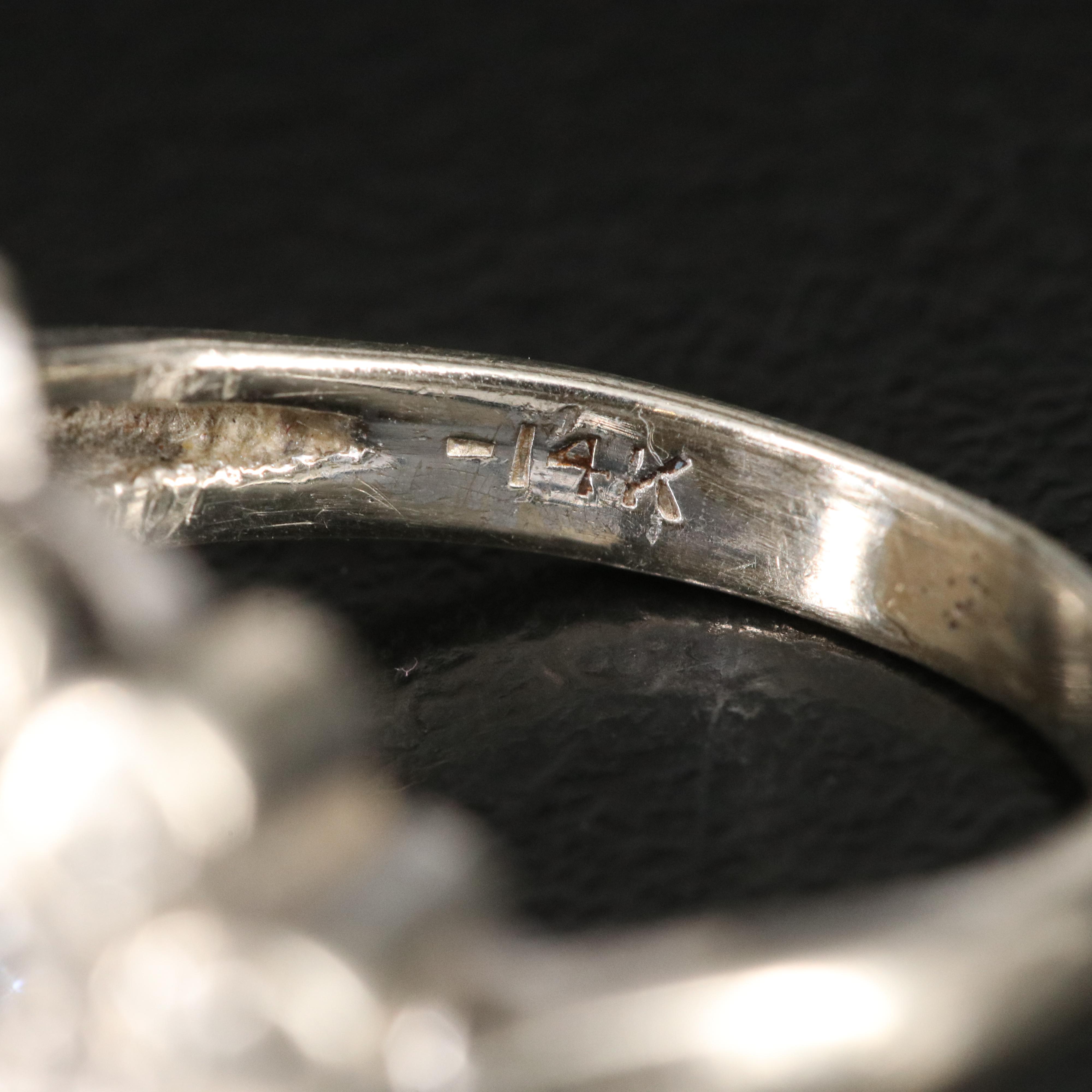 Vintage 14K 0.86 CTW Diamond Ring