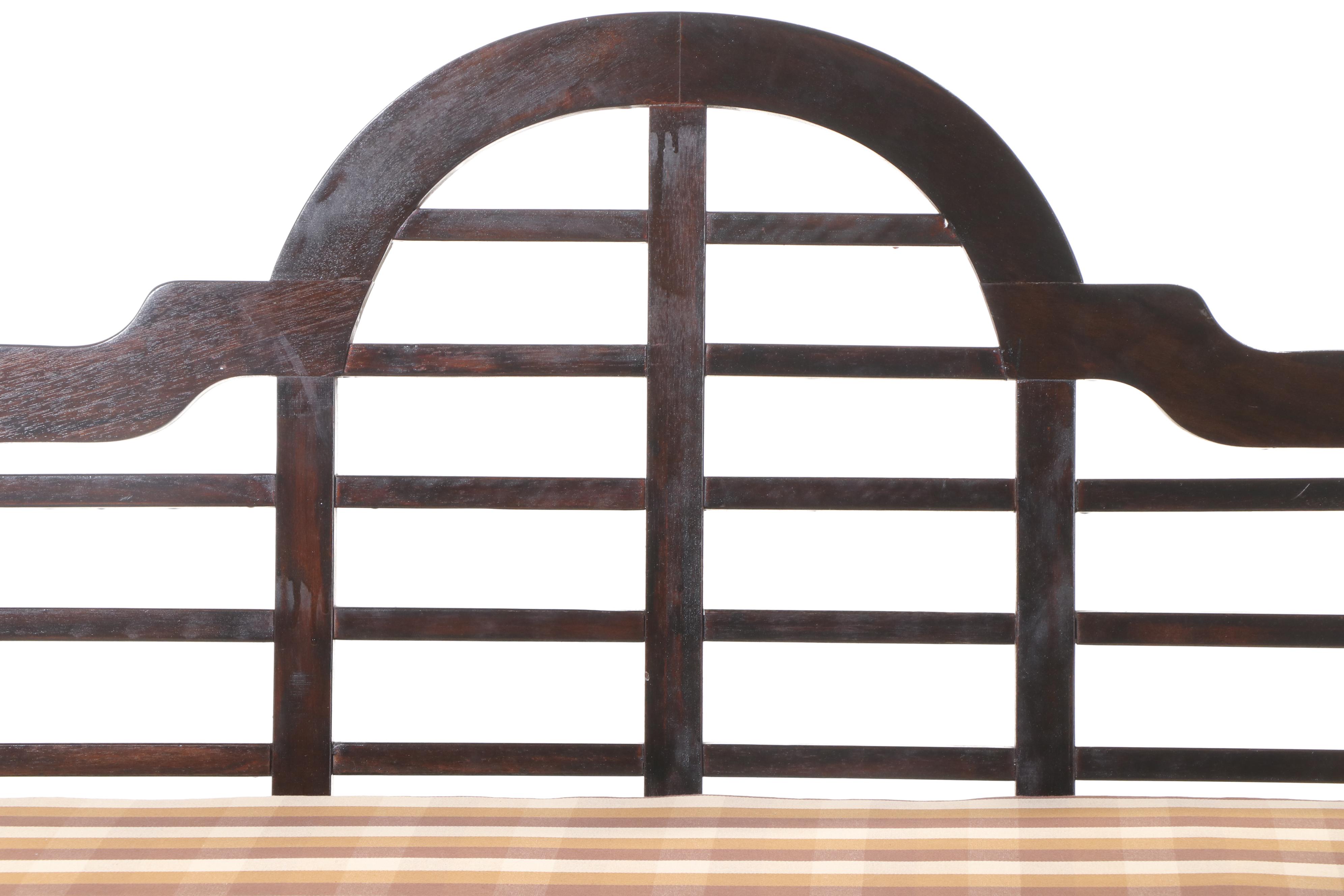 Slatted Hardwood Garden Bench, After a Design by Sir Edwin Lutyens