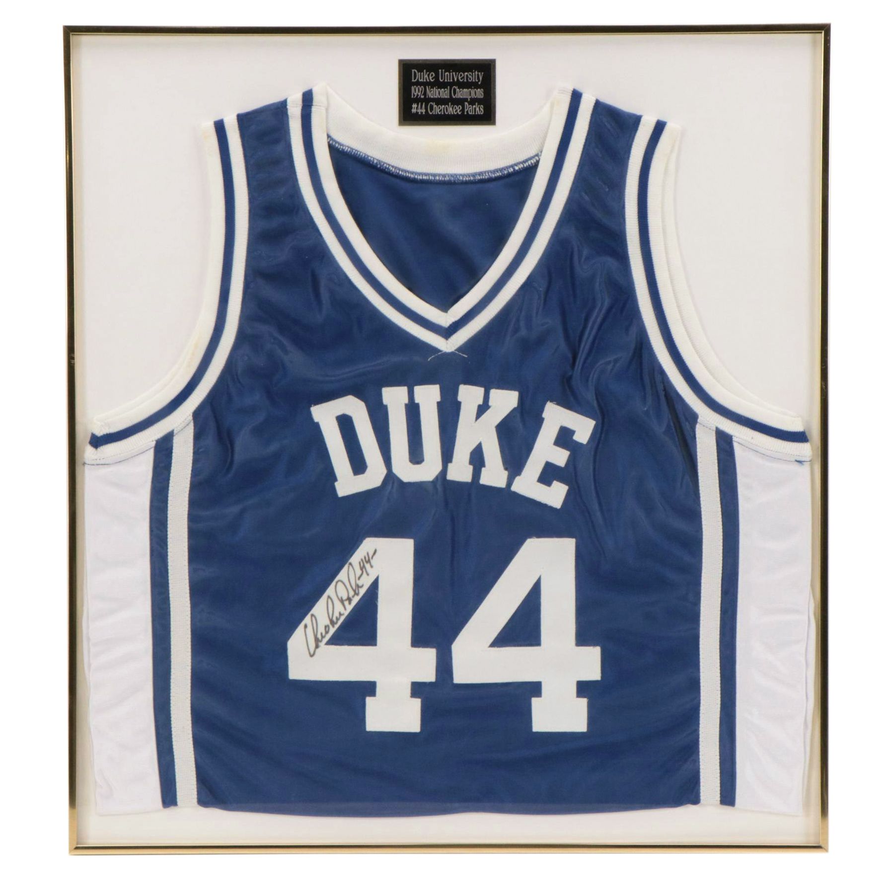 Cherokee Parks Signed and Player Issued Duke University Basketball Jersey