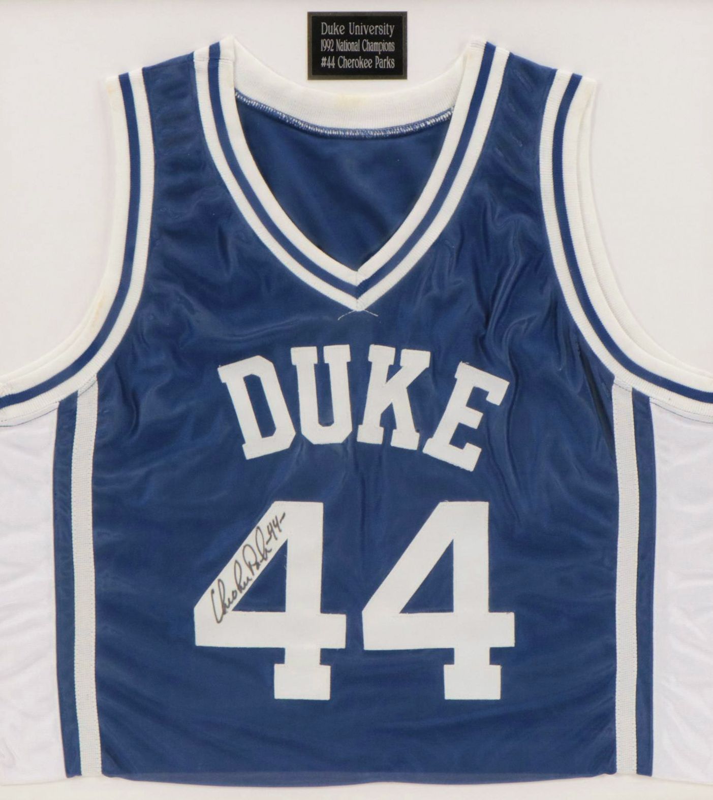 Cherokee Parks Signed and Player Issued Duke University Basketball Jersey