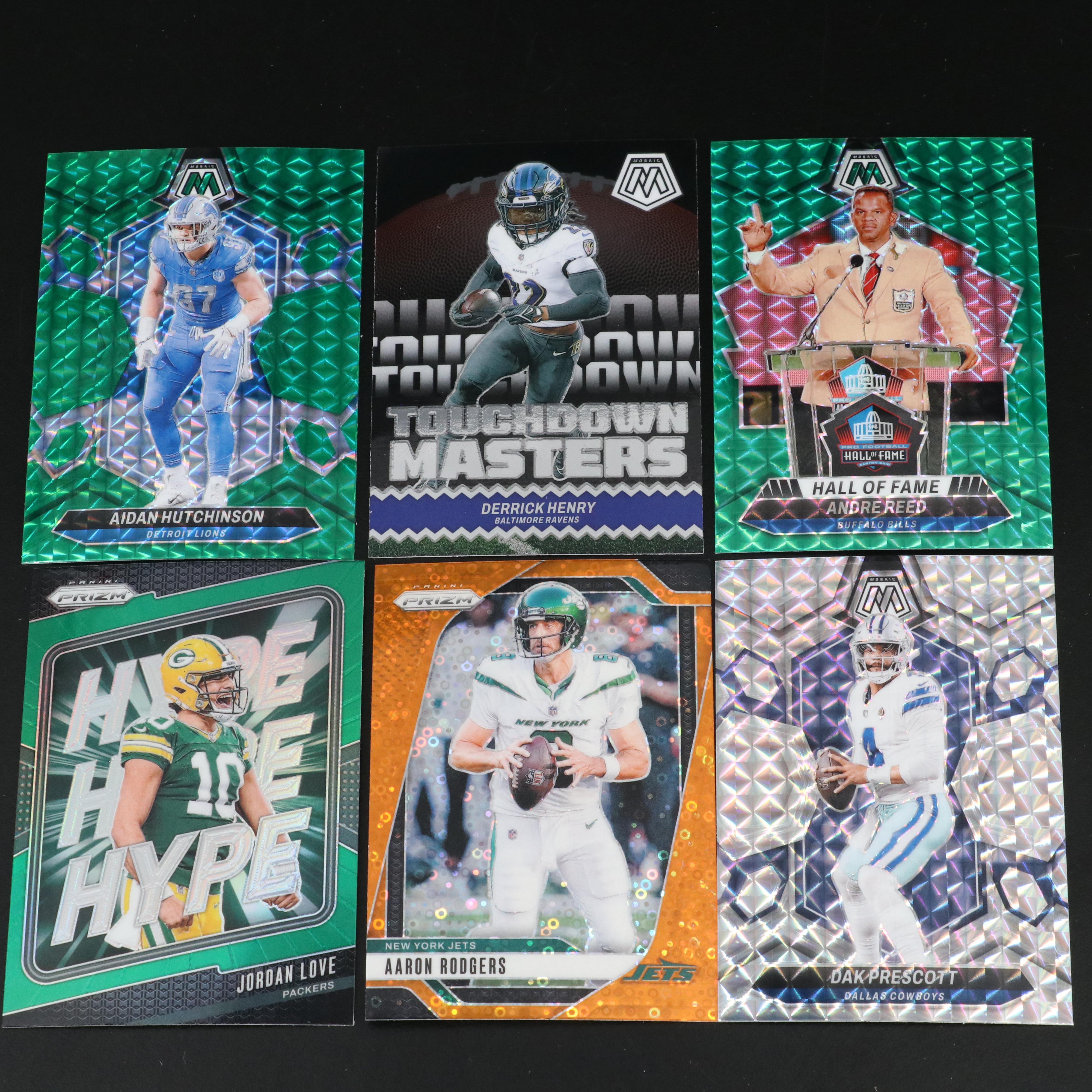 Prizm with Other Football Cards Featuring Derrick Henry and More, 2020s