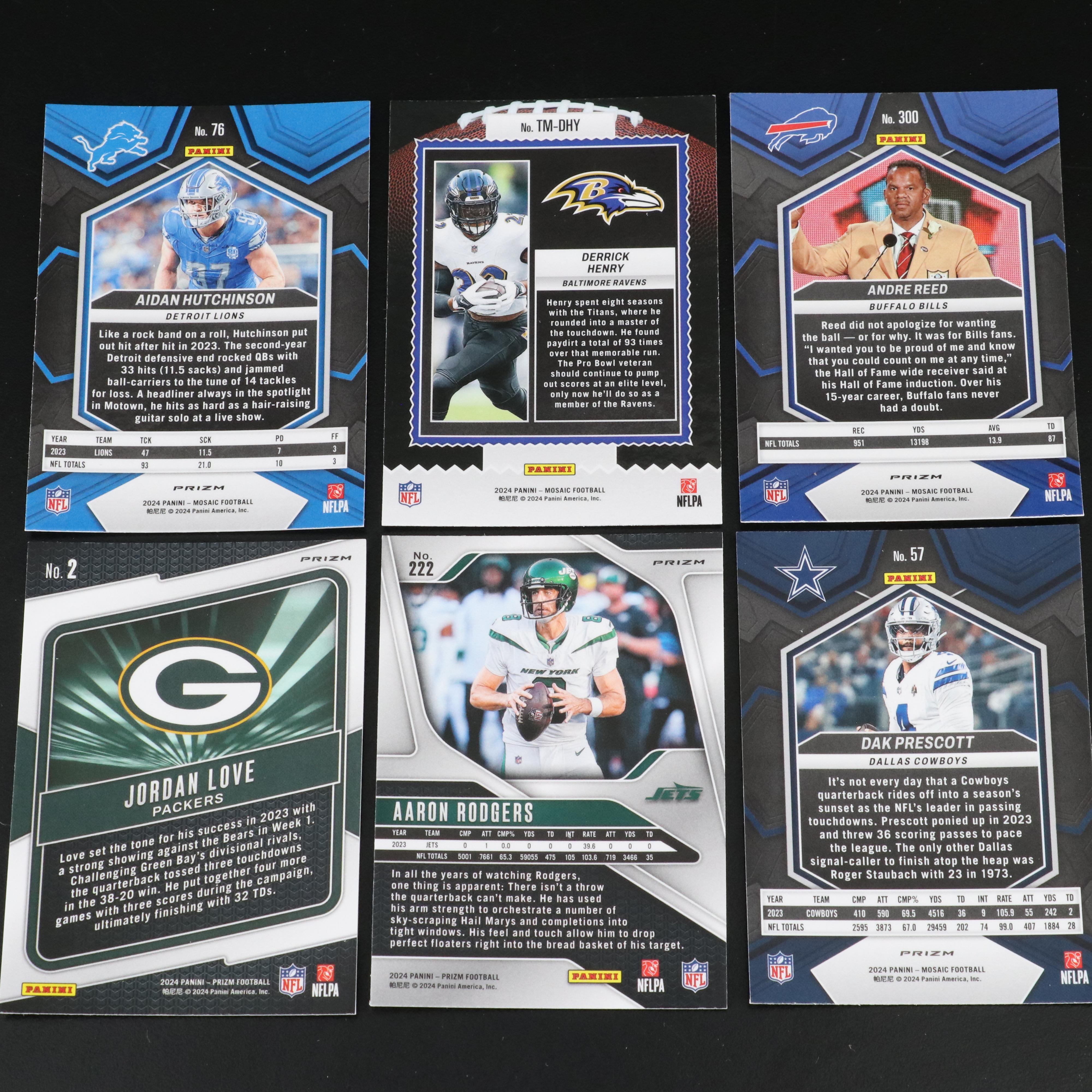 Prizm with Other Football Cards Featuring Derrick Henry and More, 2020s