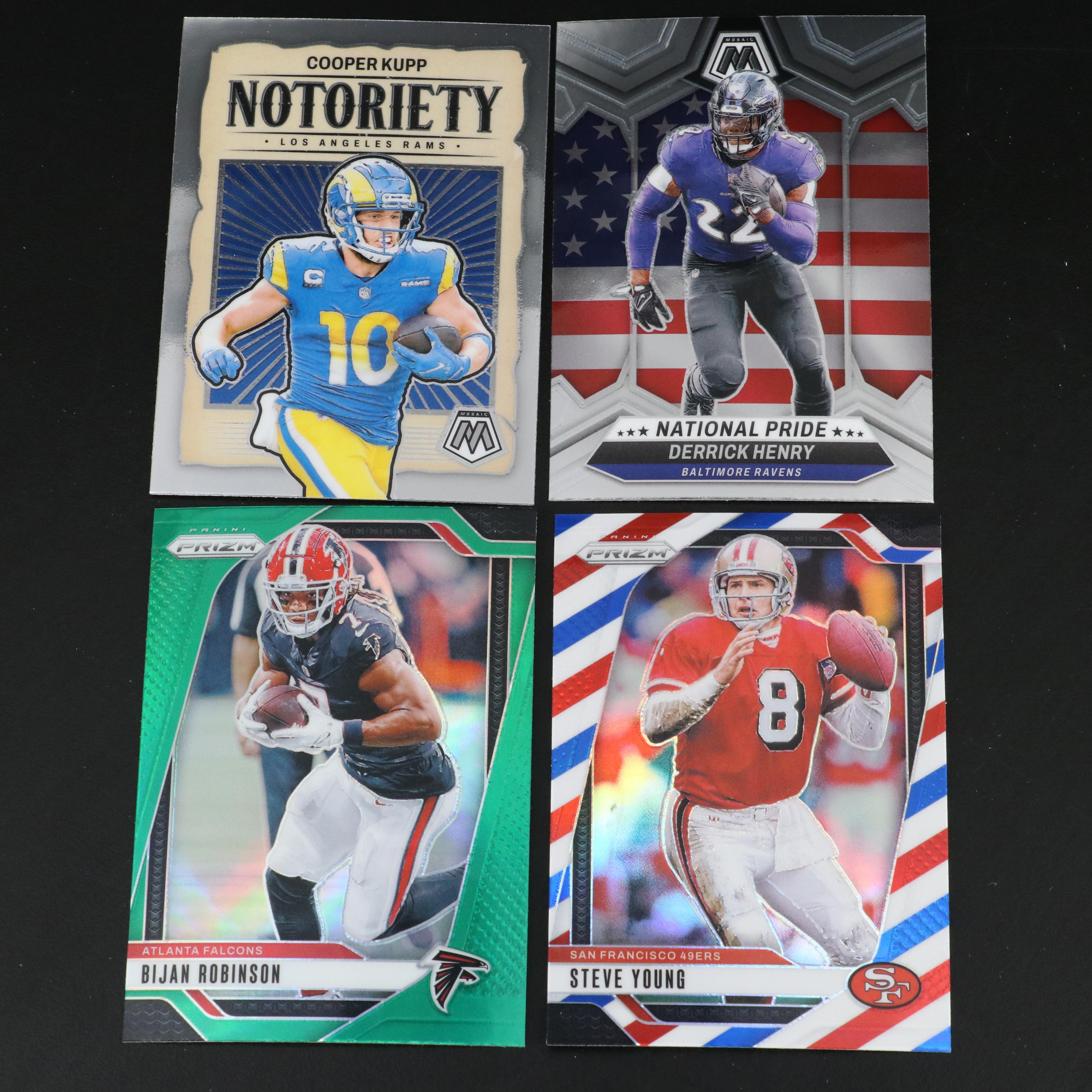 Prizm with Other Football Cards Featuring Derrick Henry and More, 2020s