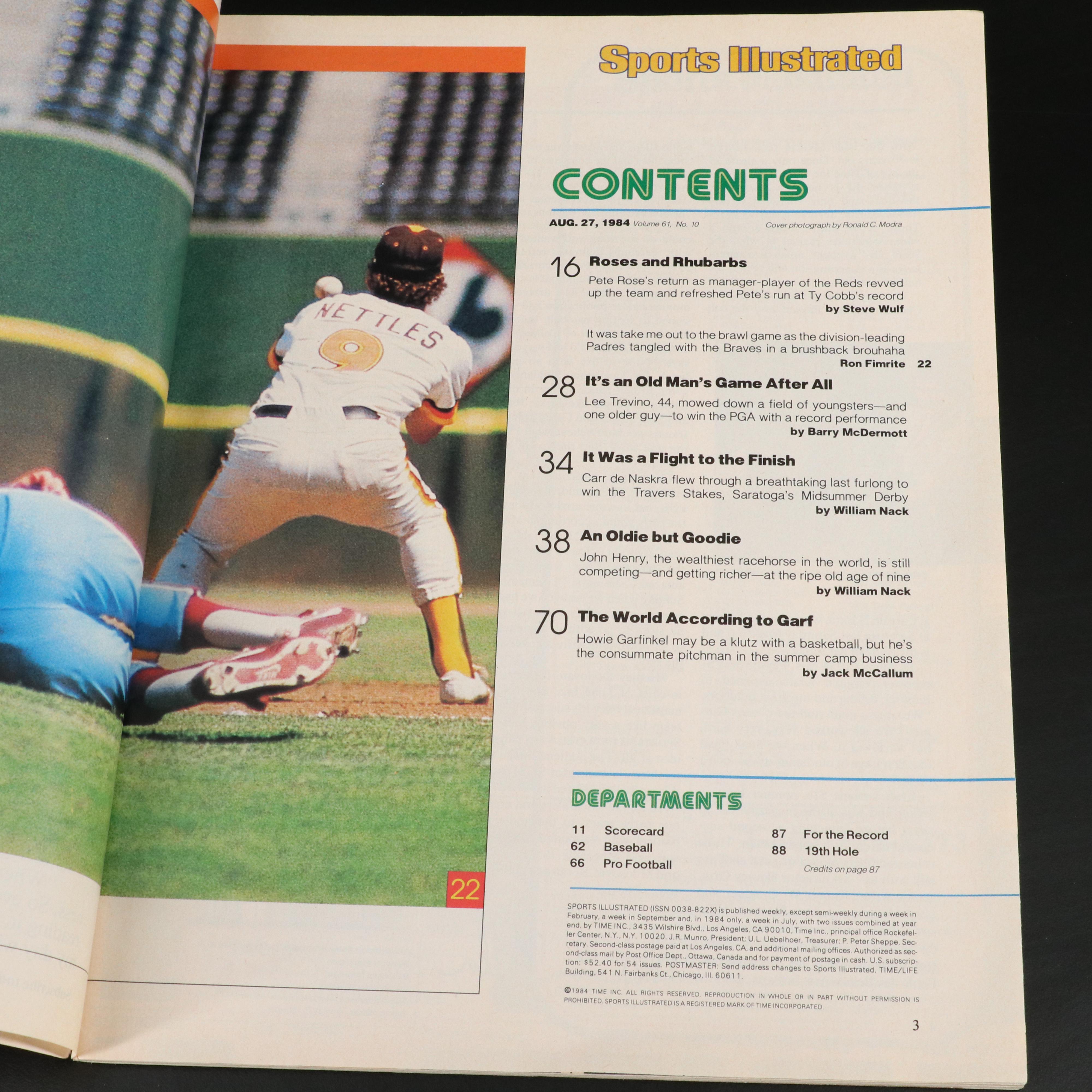 Pete Rose Signed "Sports Illustrated" Cincinnati Reds Baseball Magazine, PSA