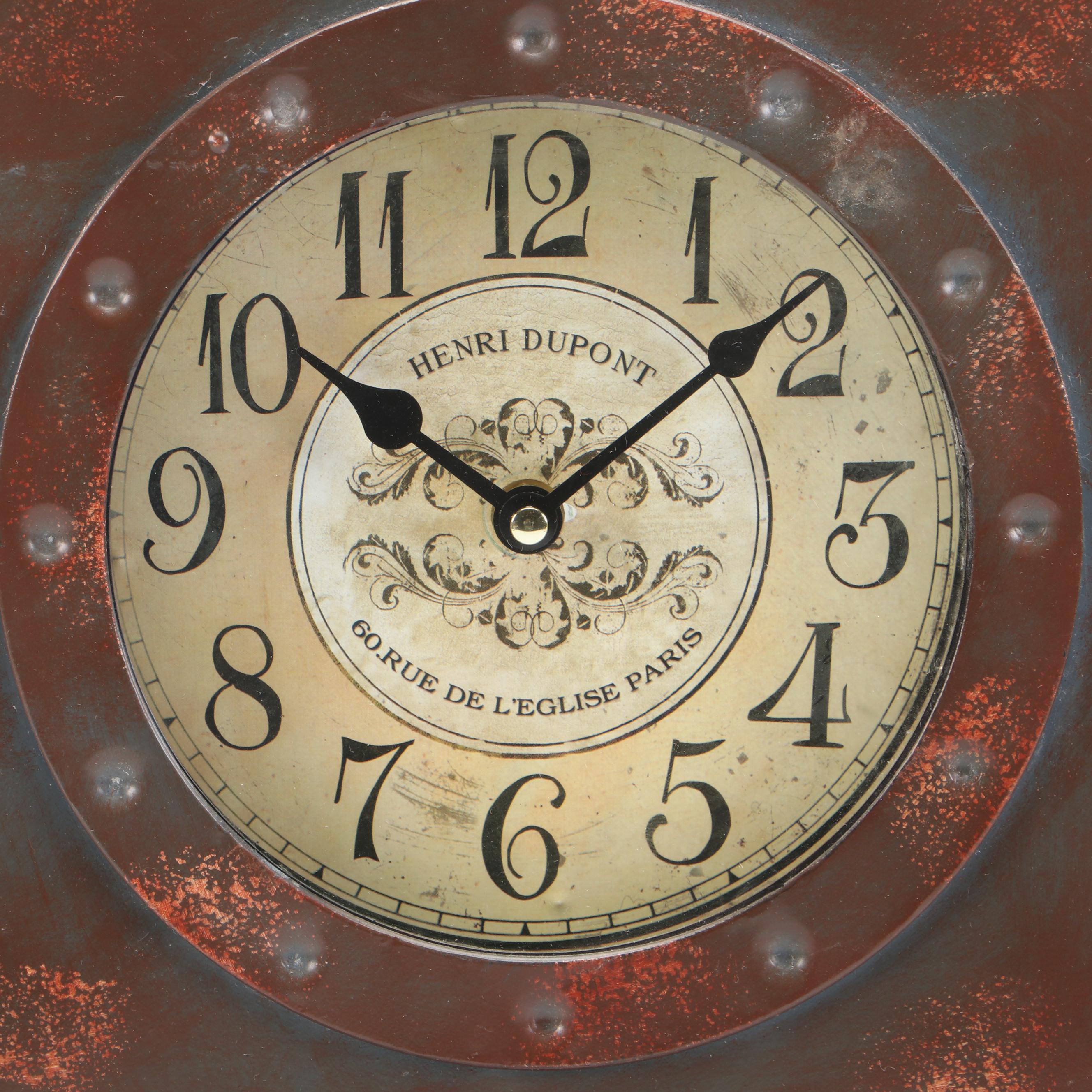 Retro Henri Dupont Decorative Metal Wall Clock With Handset