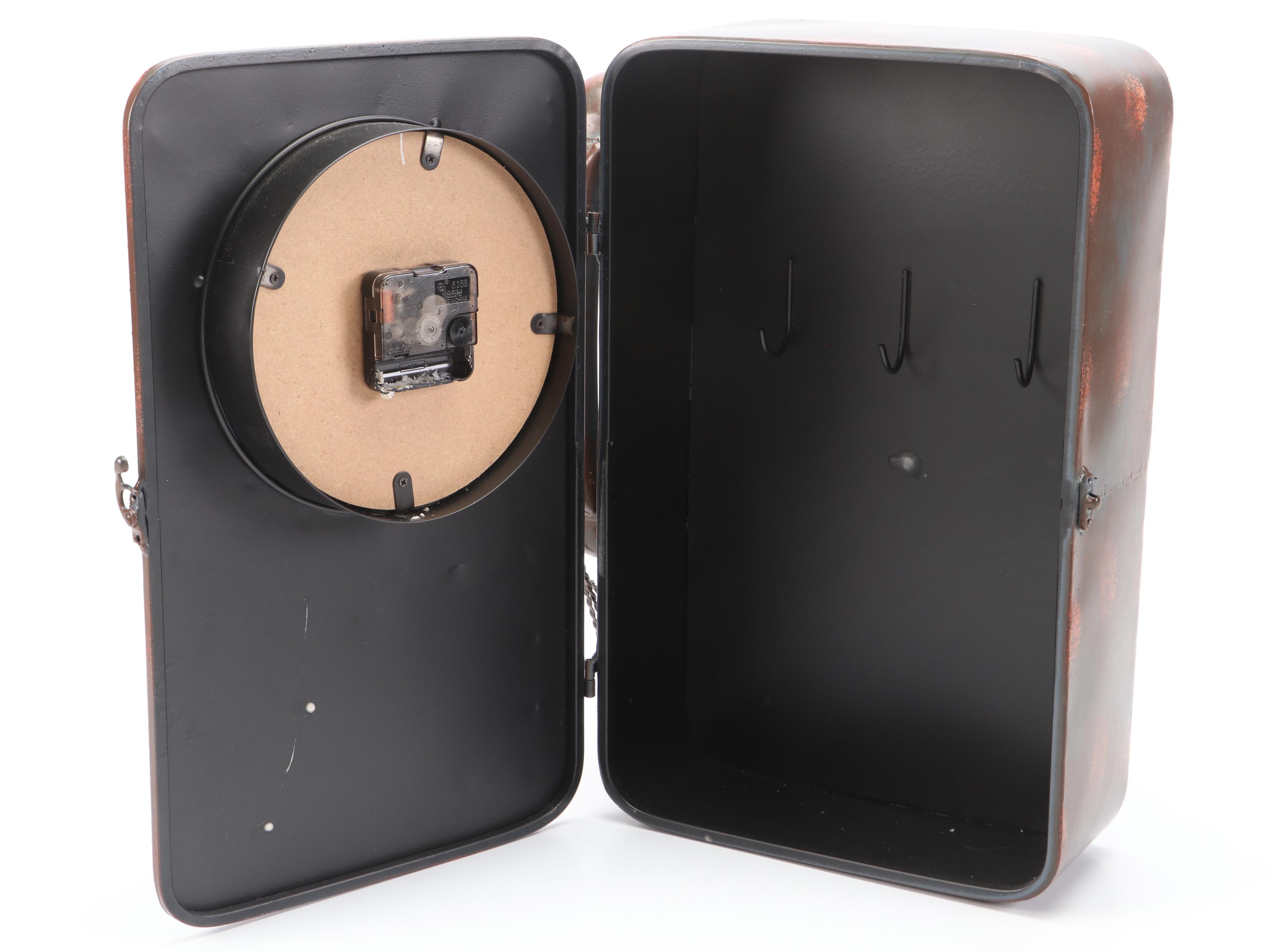 Retro Henri Dupont Decorative Metal Wall Clock With Handset