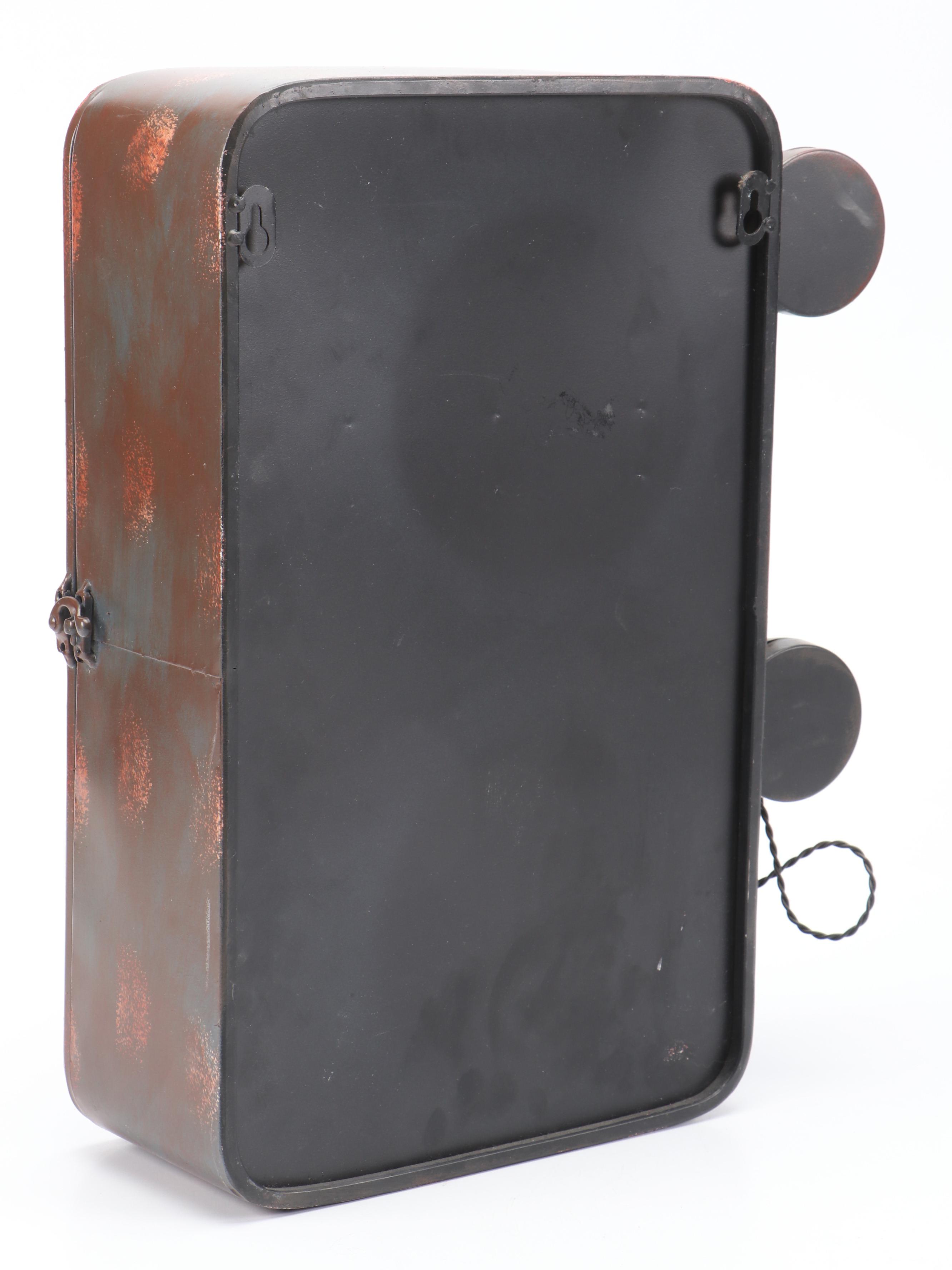 Retro Henri Dupont Decorative Metal Wall Clock With Handset