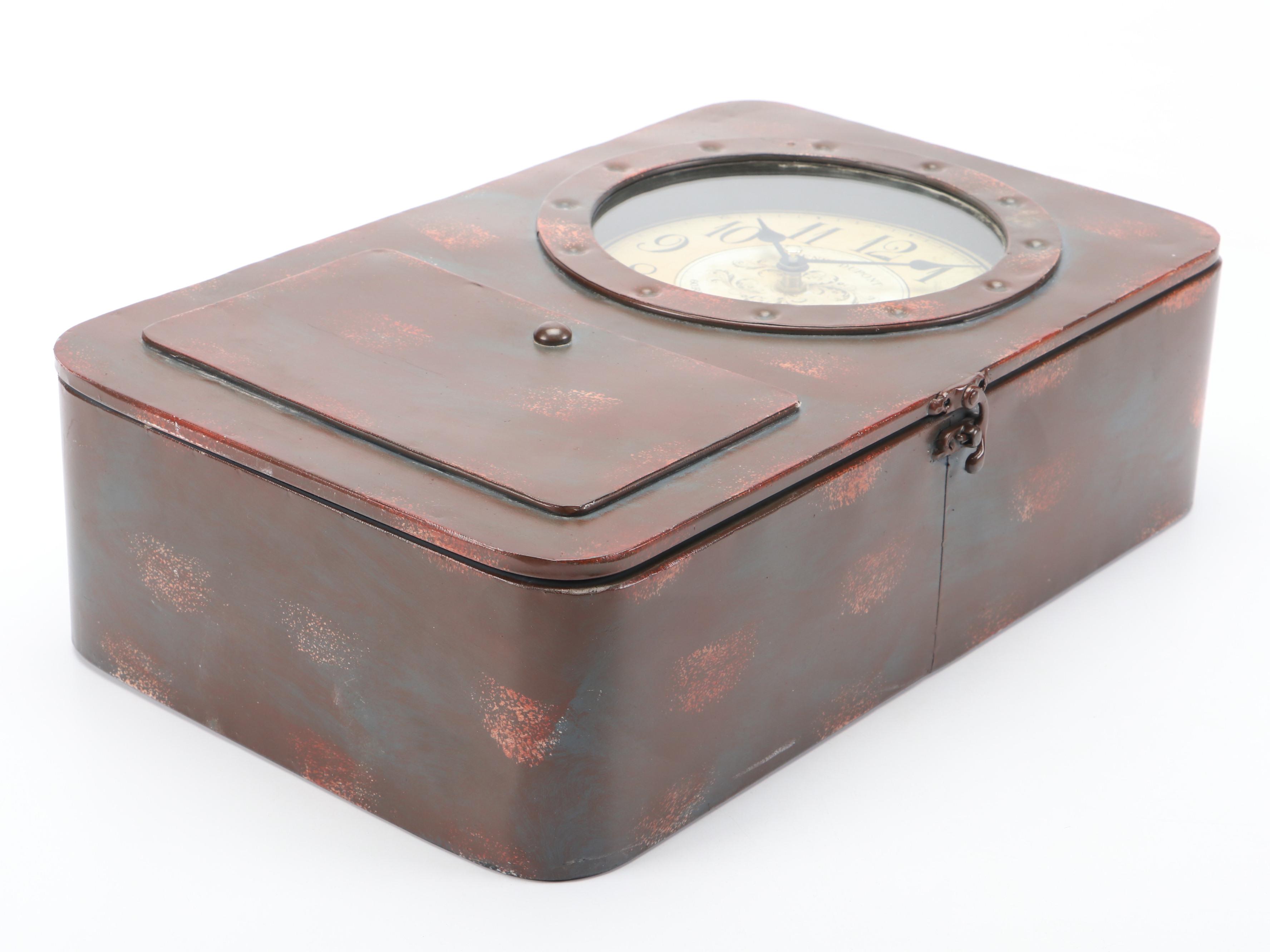 Retro Henri Dupont Decorative Metal Wall Clock With Handset