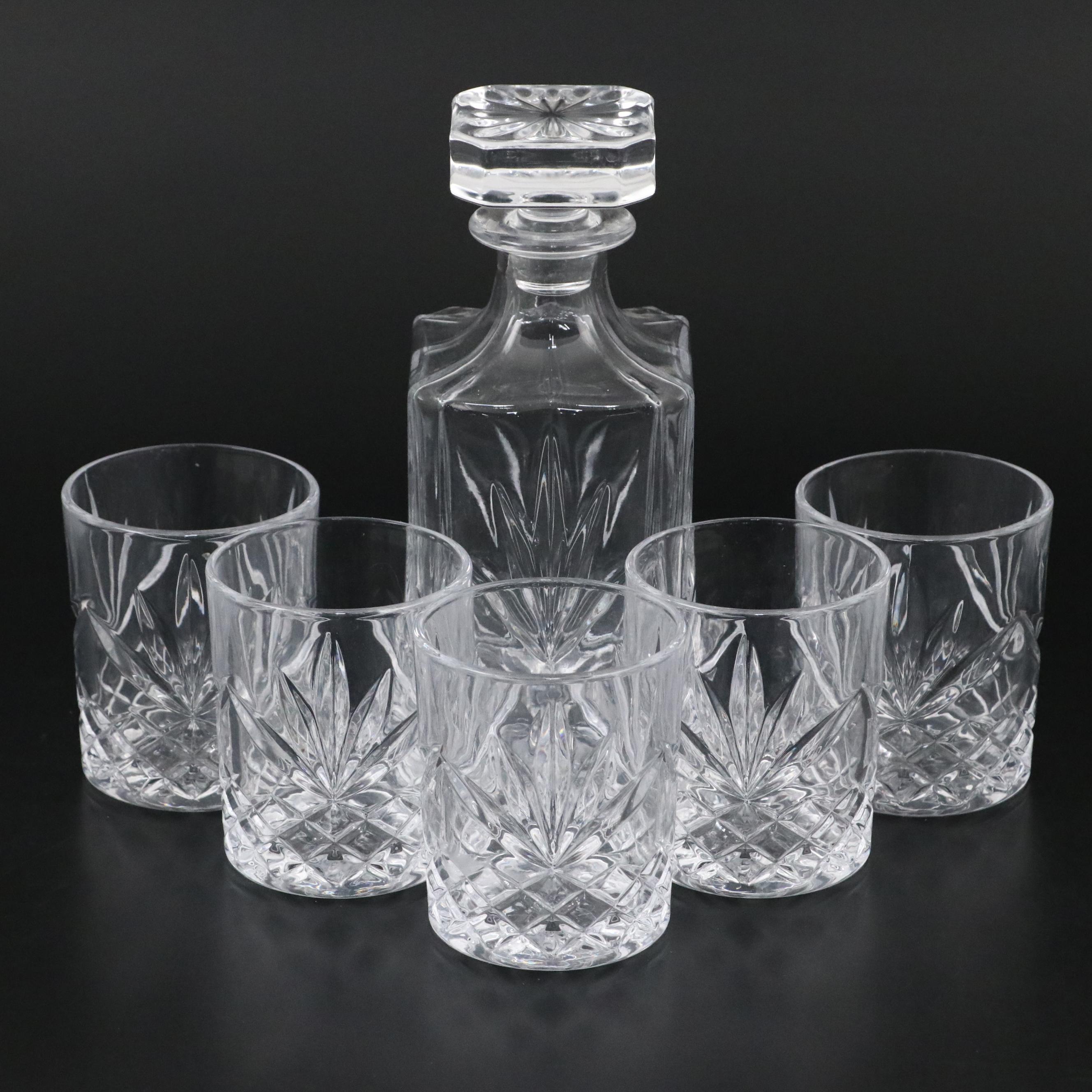 Cristal d'Arques-Durand "Provence" Decanter and Rocks Glasses