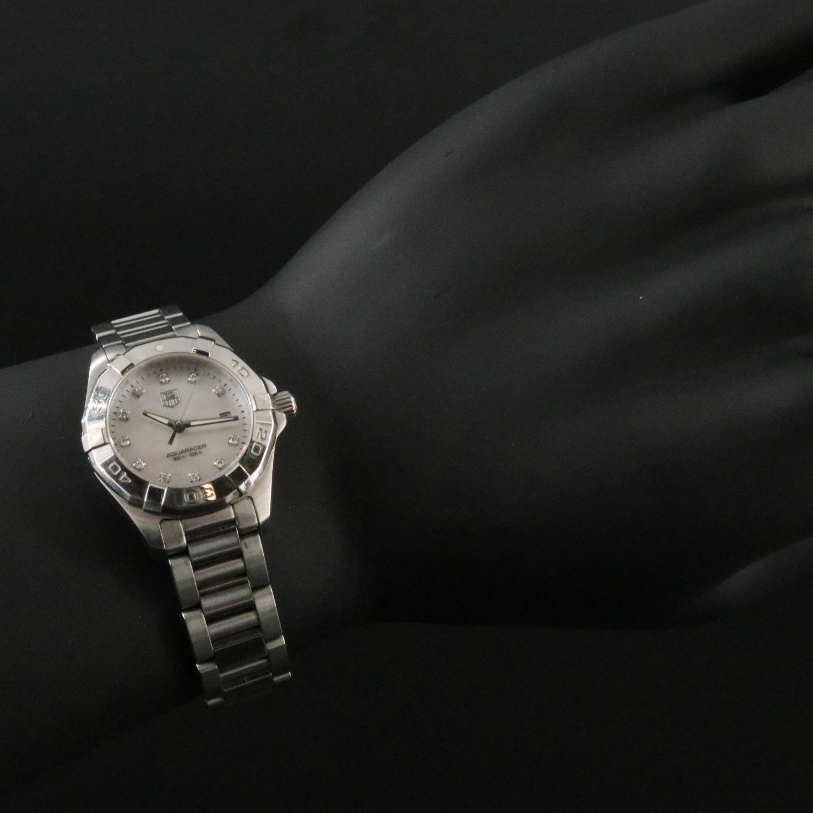 TAG Heuer Aquaracer Mother-of-Pearl Diamond Dial 300M Watch