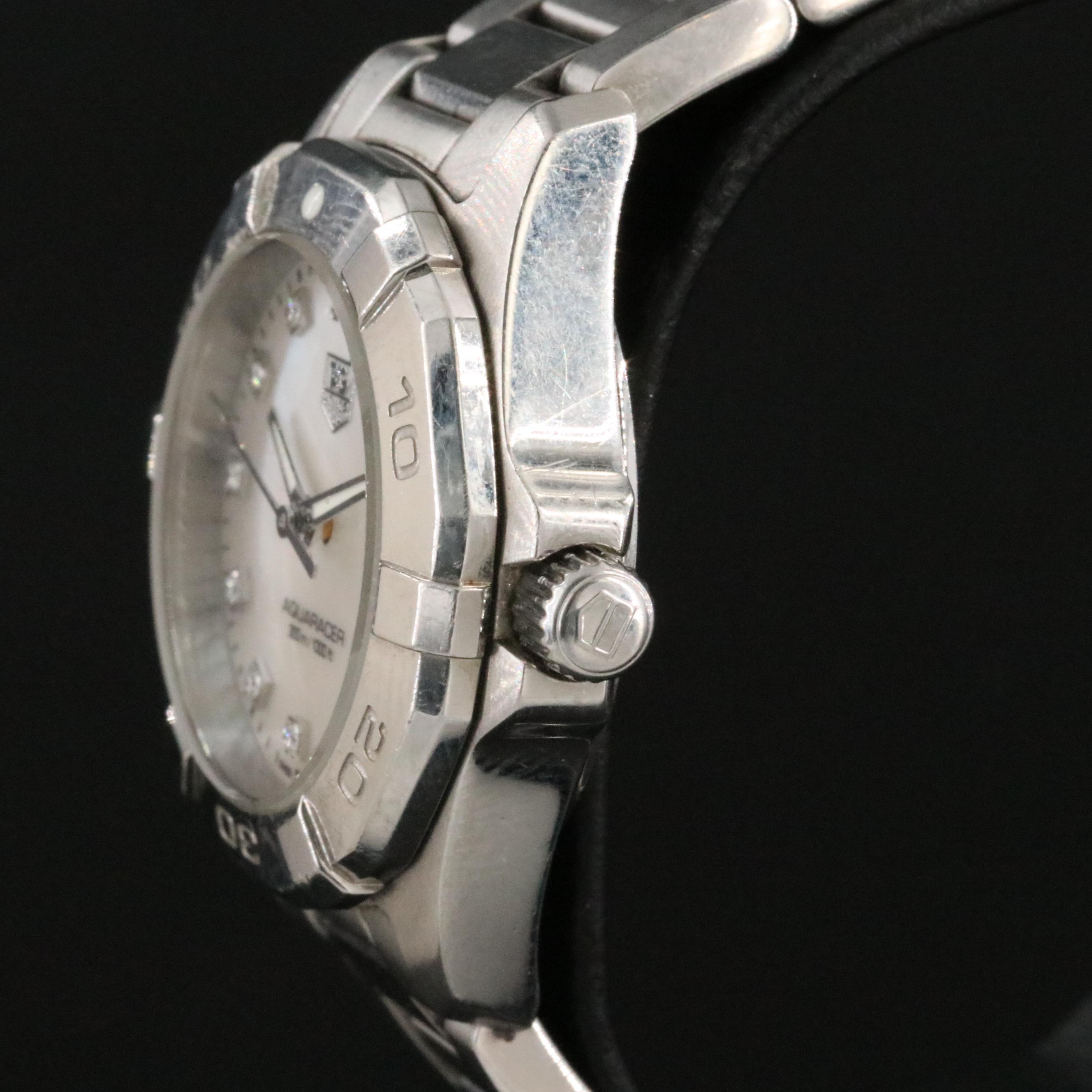 TAG Heuer Aquaracer Mother-of-Pearl Diamond Dial 300M Watch