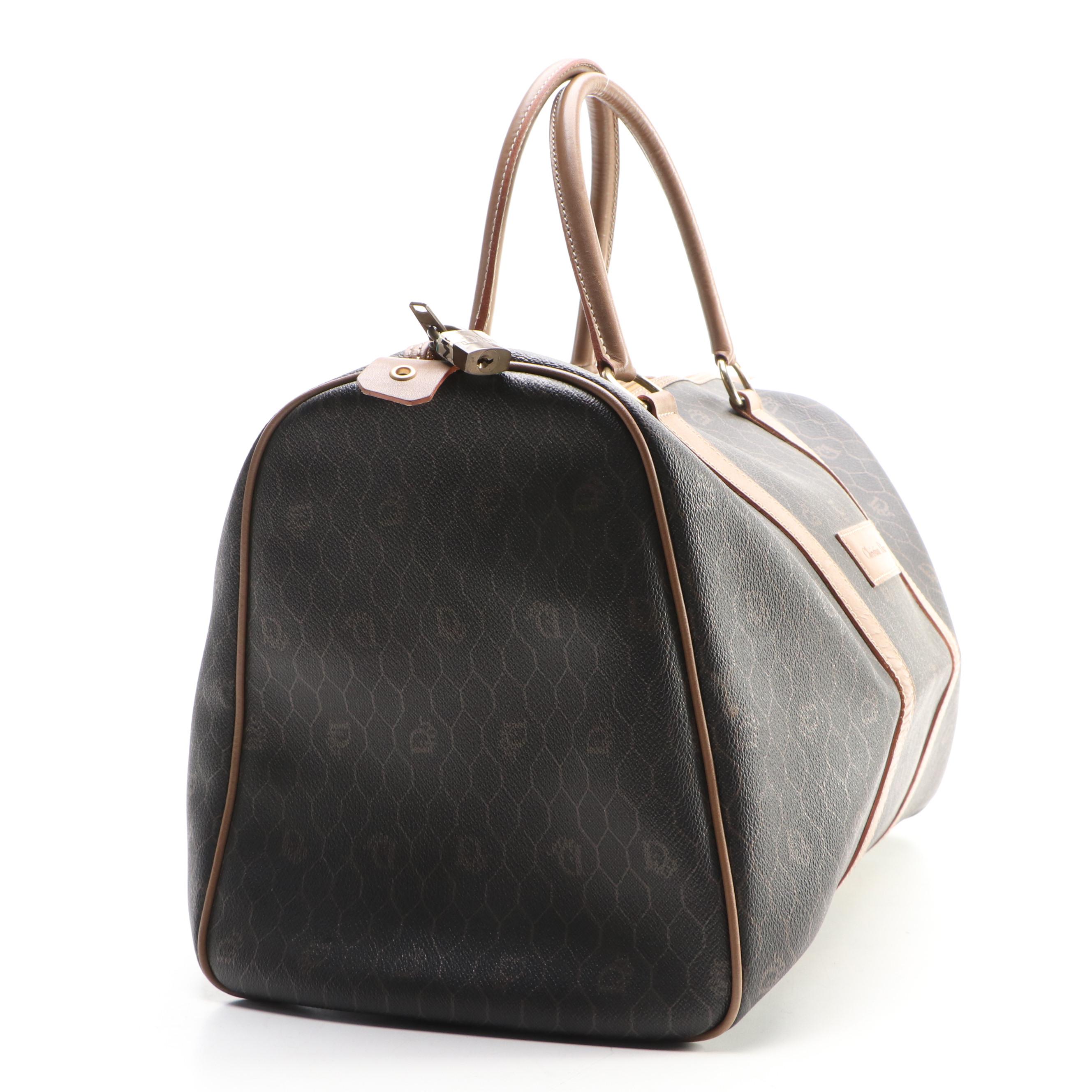 Christian Dior Boston Bag in Monogram Honeycomb Canvas and Leather