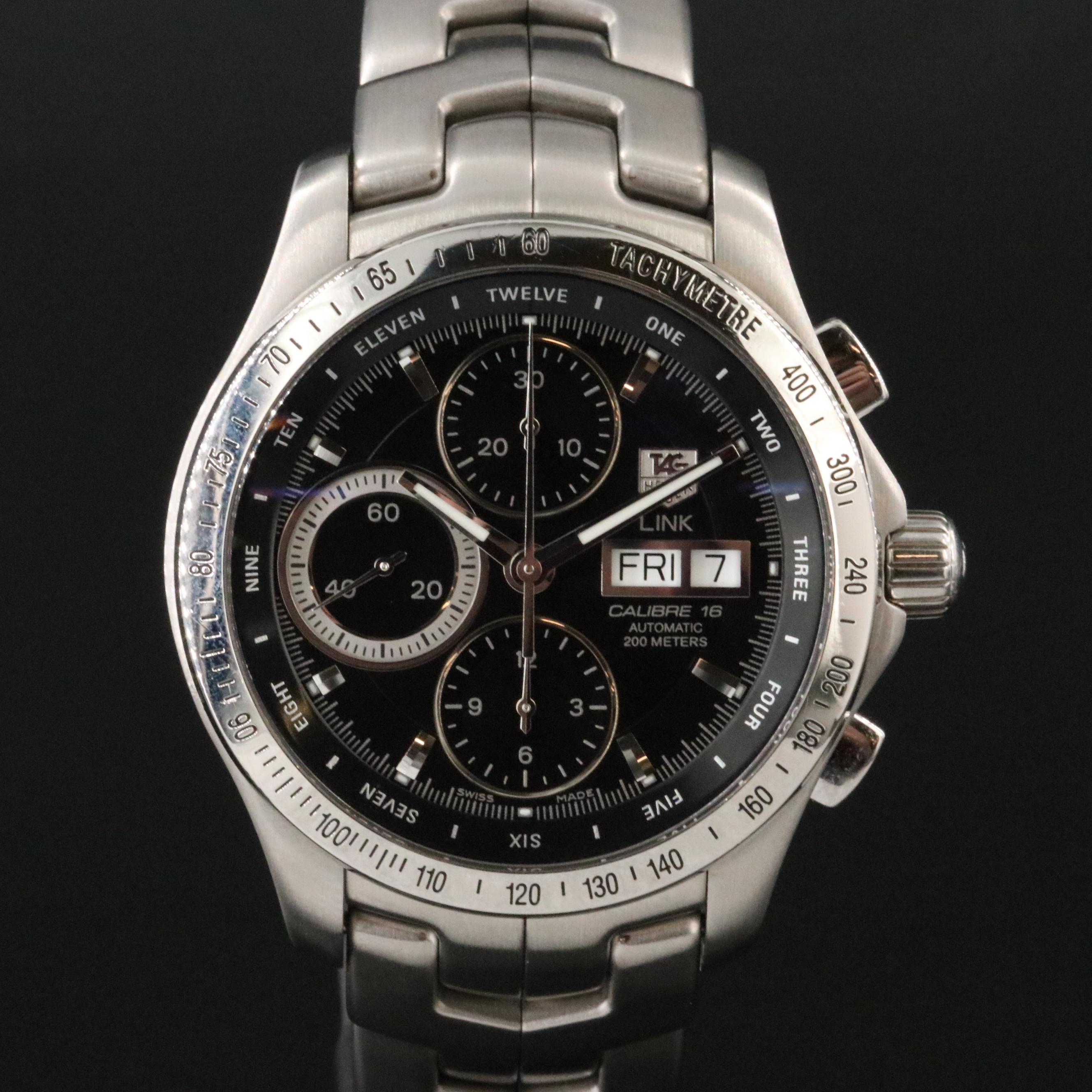 Tag Heuer Link Calibre 16 Stainless Steel Automatic Watch