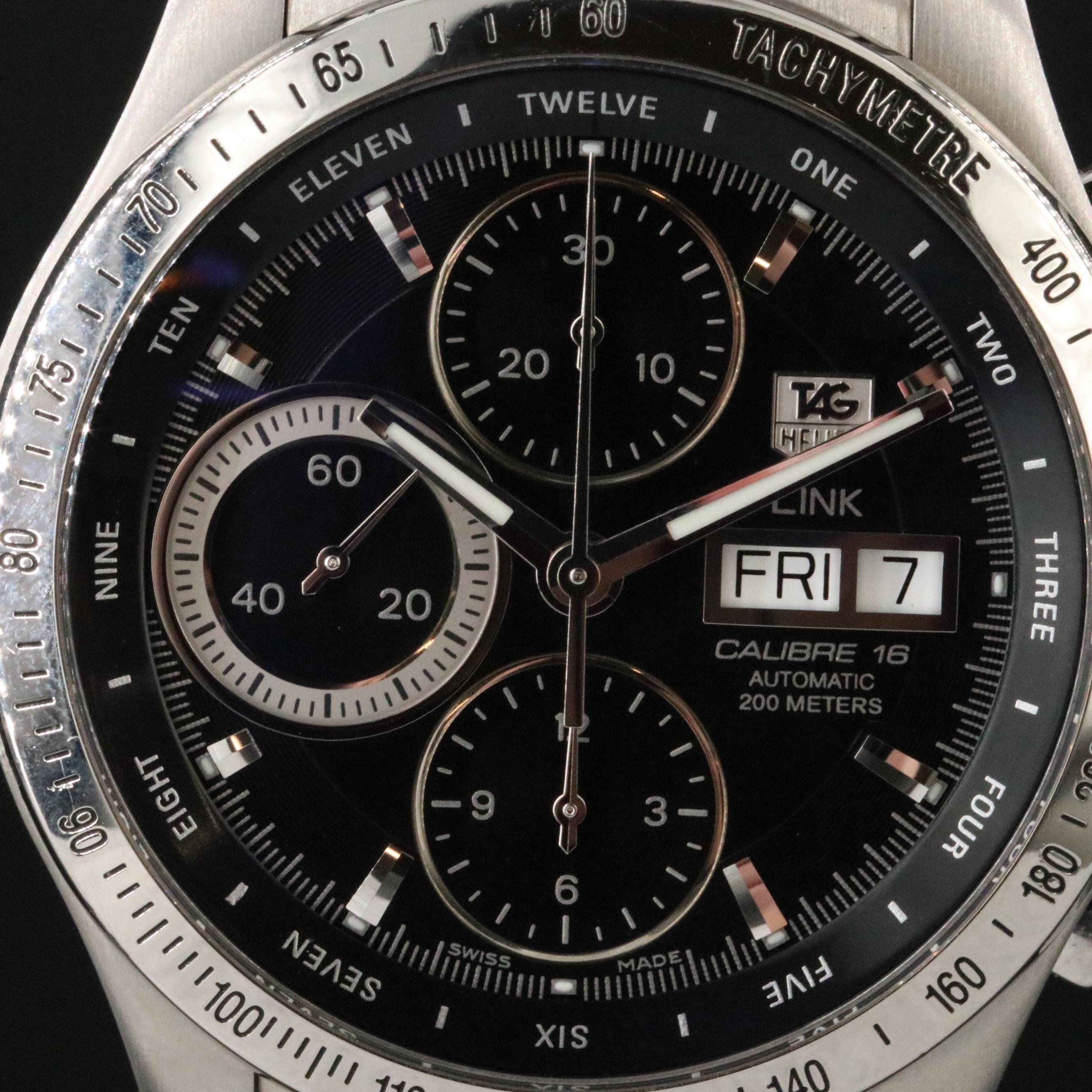 Tag Heuer Link Calibre 16 Stainless Steel Automatic Watch