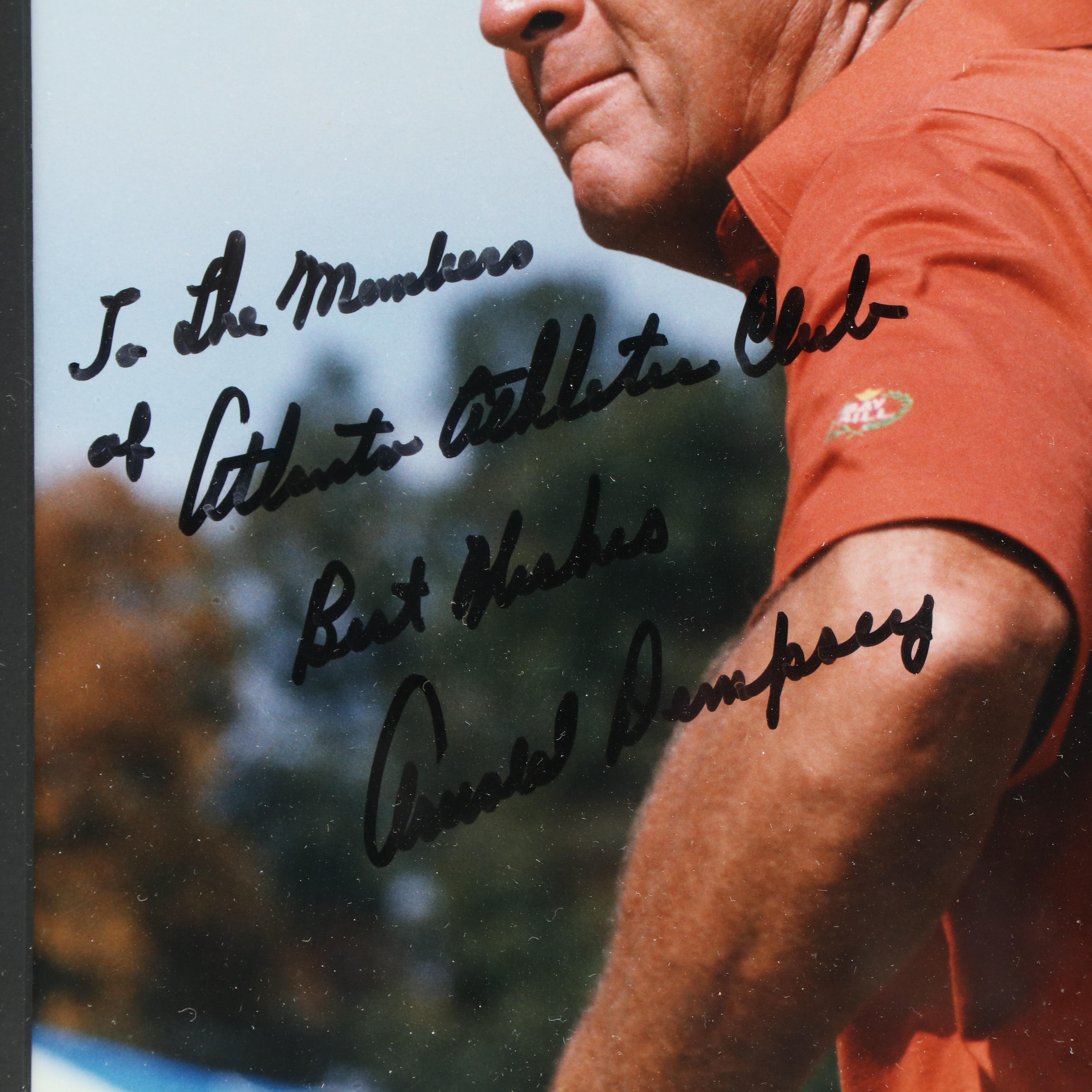Arnold Palmer Signed Golf Print in Matted Frame
