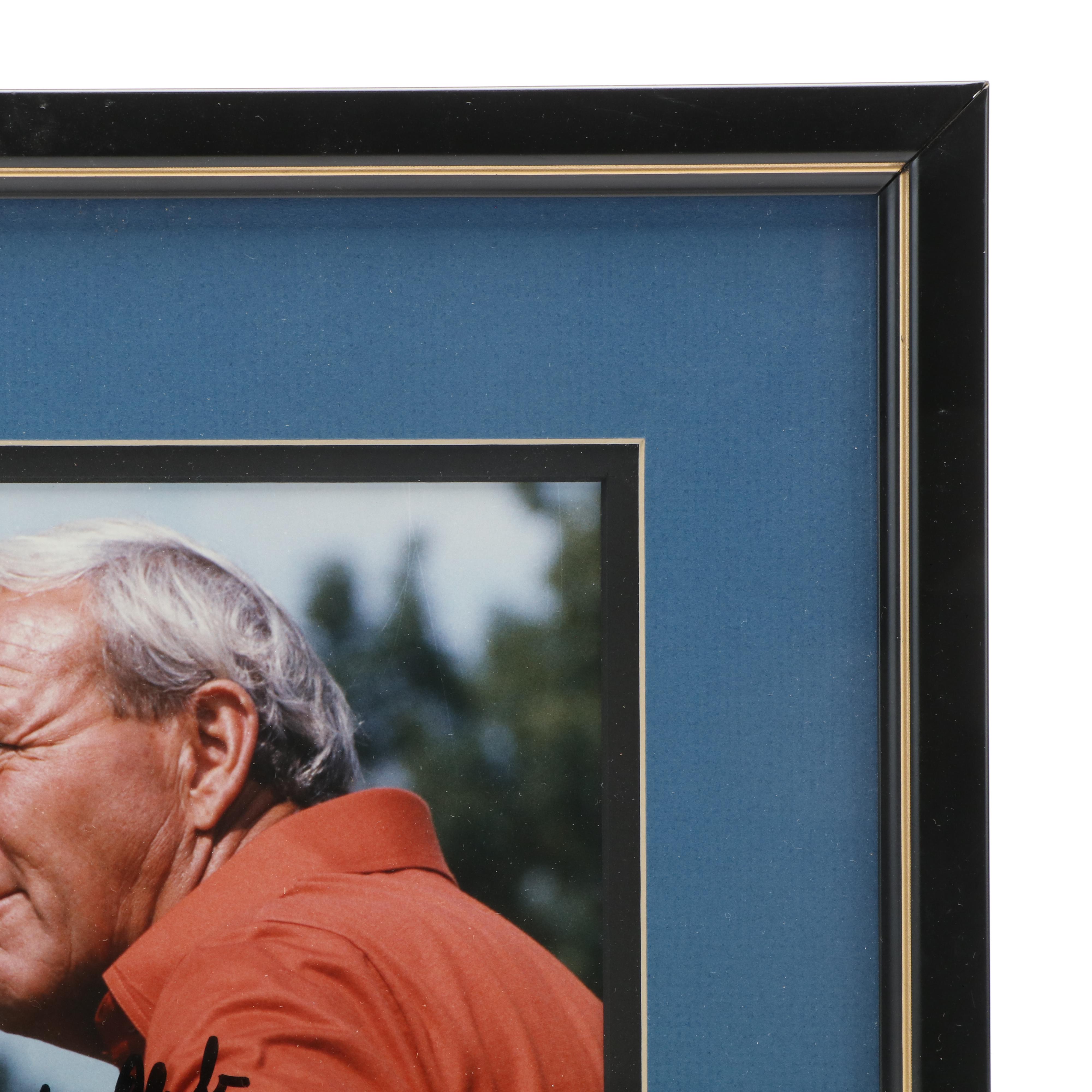 Arnold Palmer Signed Golf Print in Matted Frame