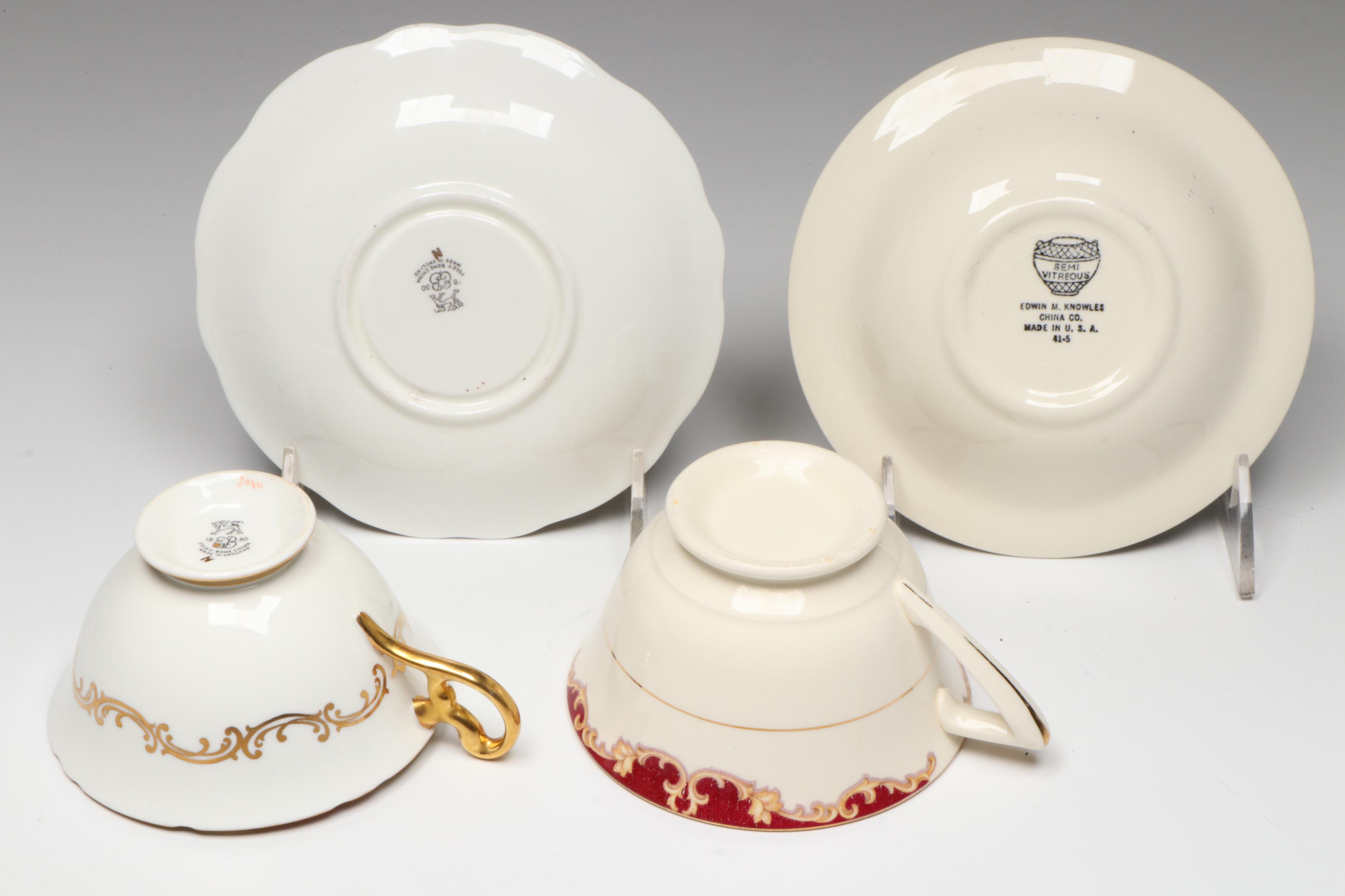Edwin M. Knowles "Regal" Ceramic Teacup Set with More Tea Dishes