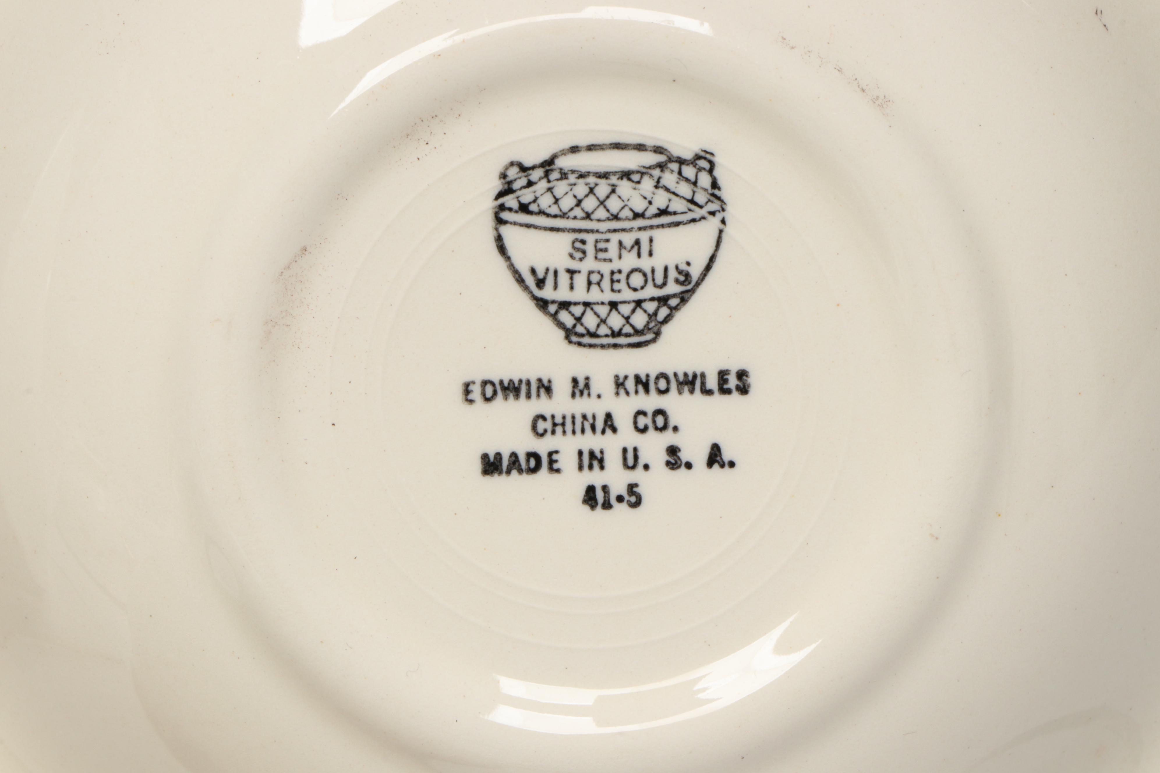 Edwin M. Knowles "Regal" Ceramic Teacup Set with More Tea Dishes