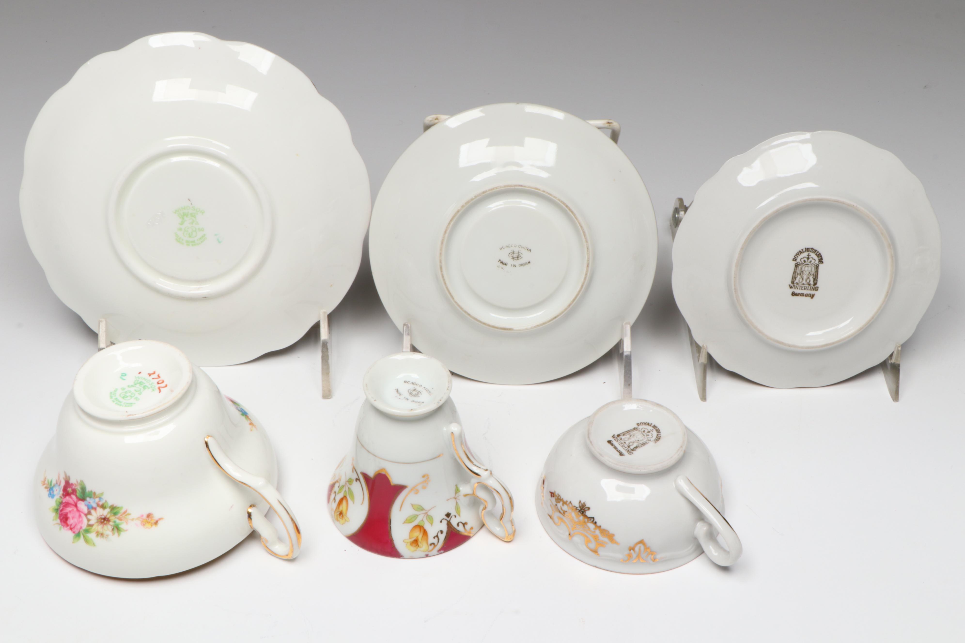 Edwin M. Knowles "Regal" Ceramic Teacup Set with More Tea Dishes