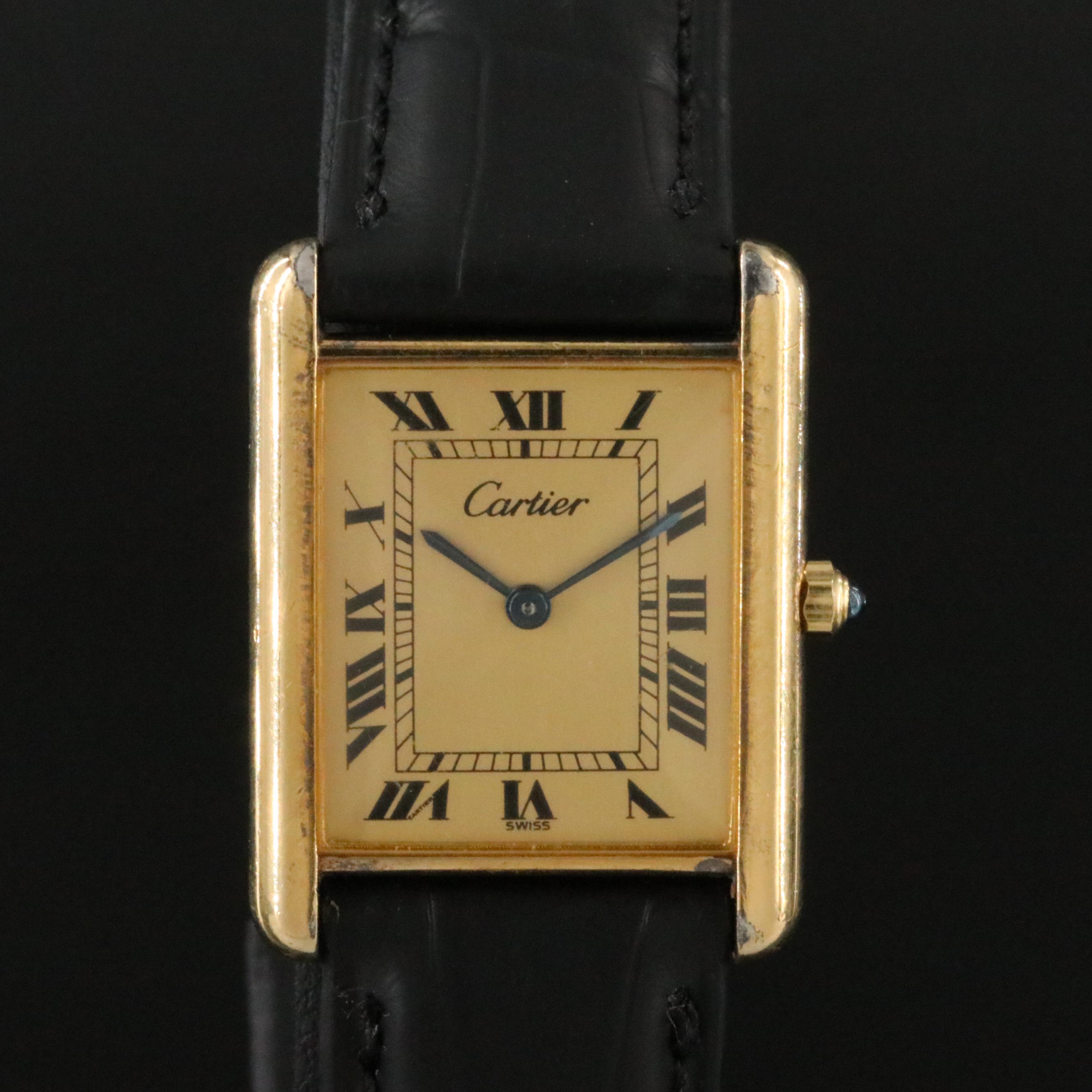 Cartier Tank Vermeil Quartz Watch