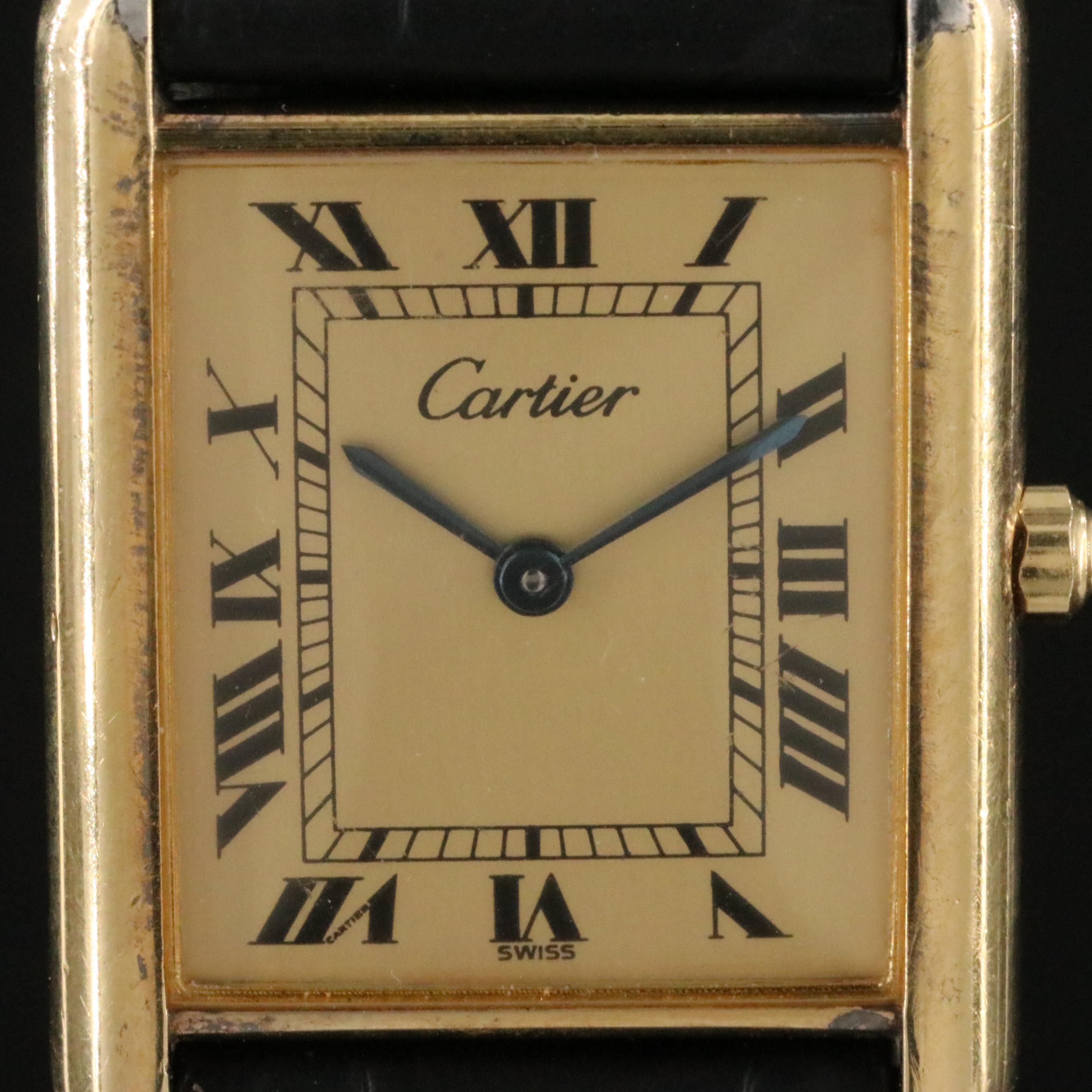Cartier Tank Vermeil Quartz Watch