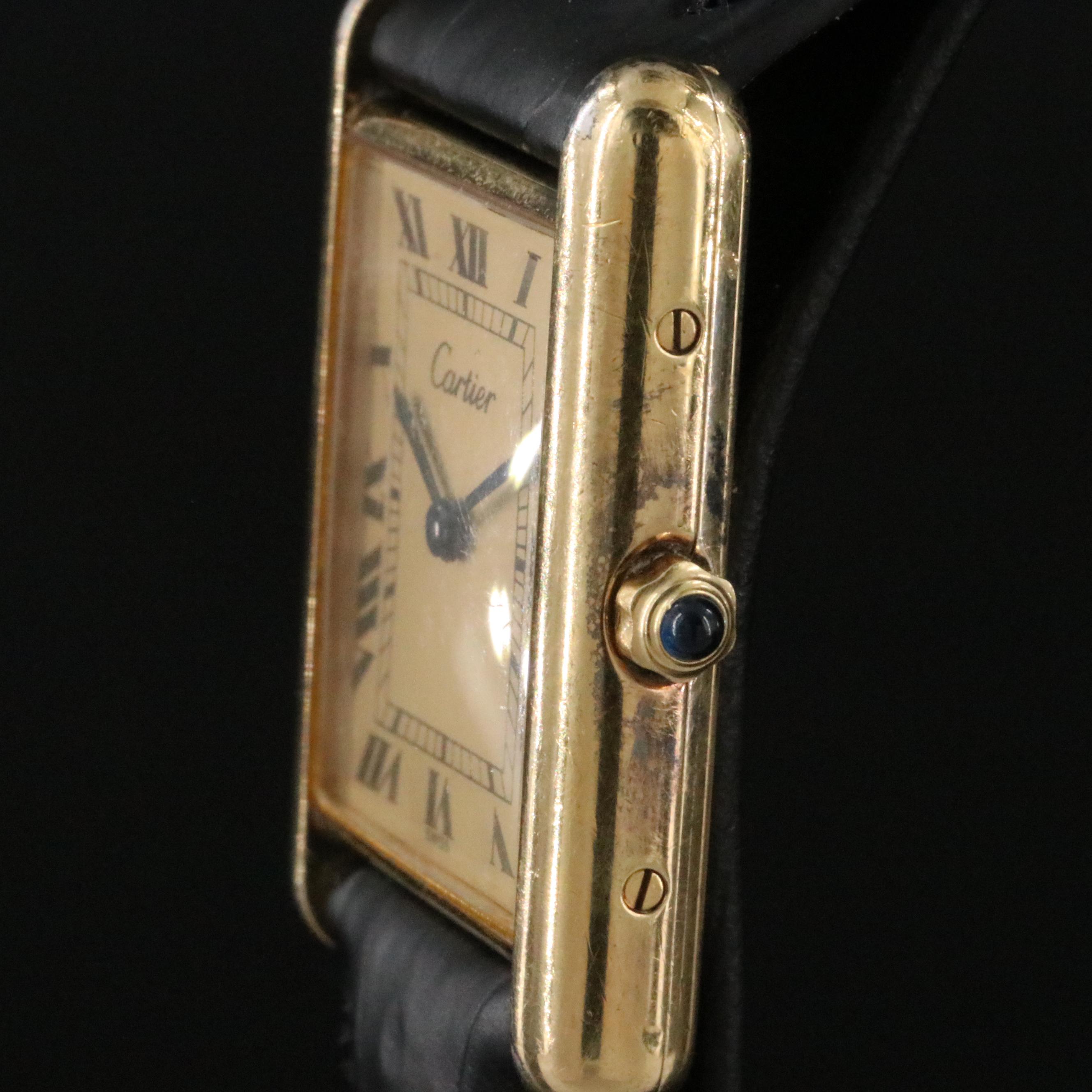 Cartier Tank Vermeil Quartz Watch