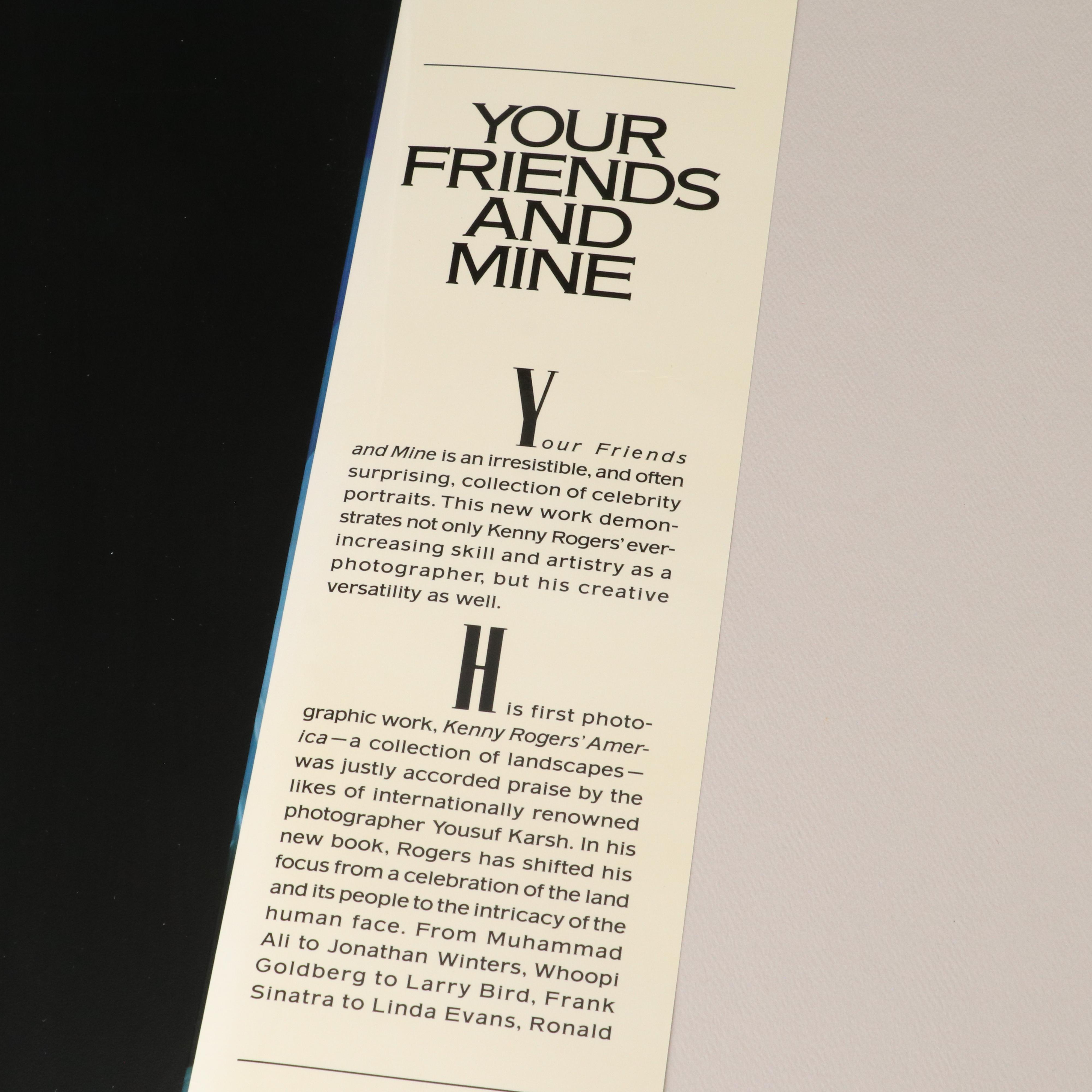 Kenny Rogers Signed "Your Friends and Mine" Book