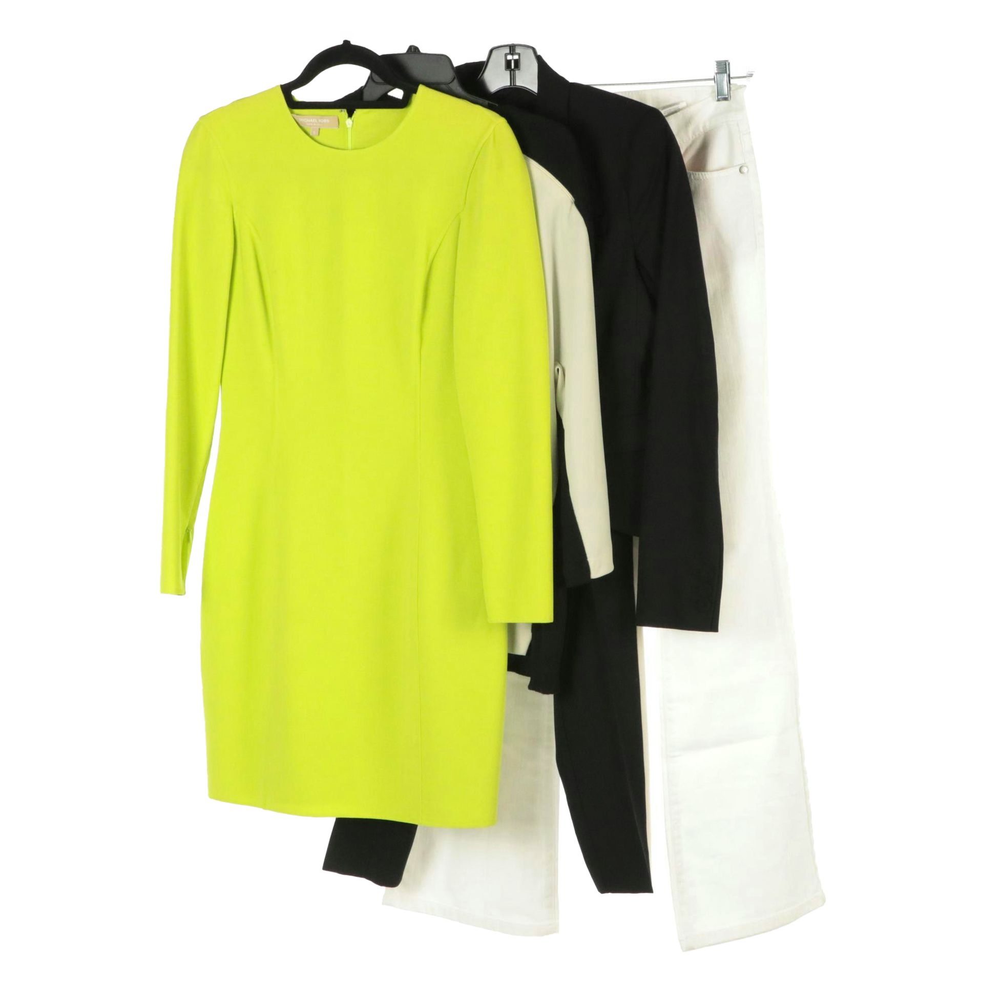 Michael Kors Dress, BCBG Max Azria Jeans, and Simono Barbieri Twin Set Separates