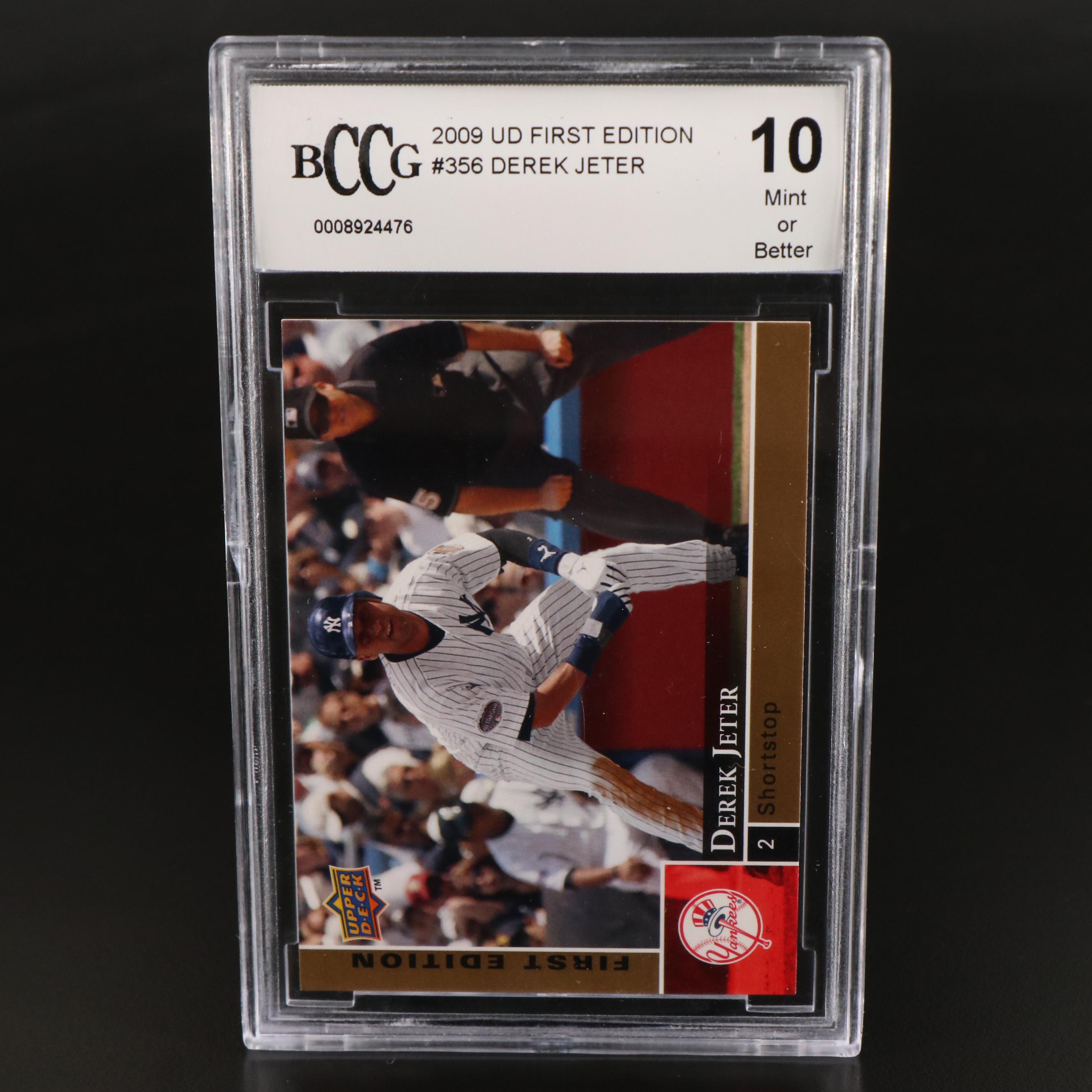 2009 Upper Deck First Edition Derek Jeter Baseball Card Graded BCCG 10