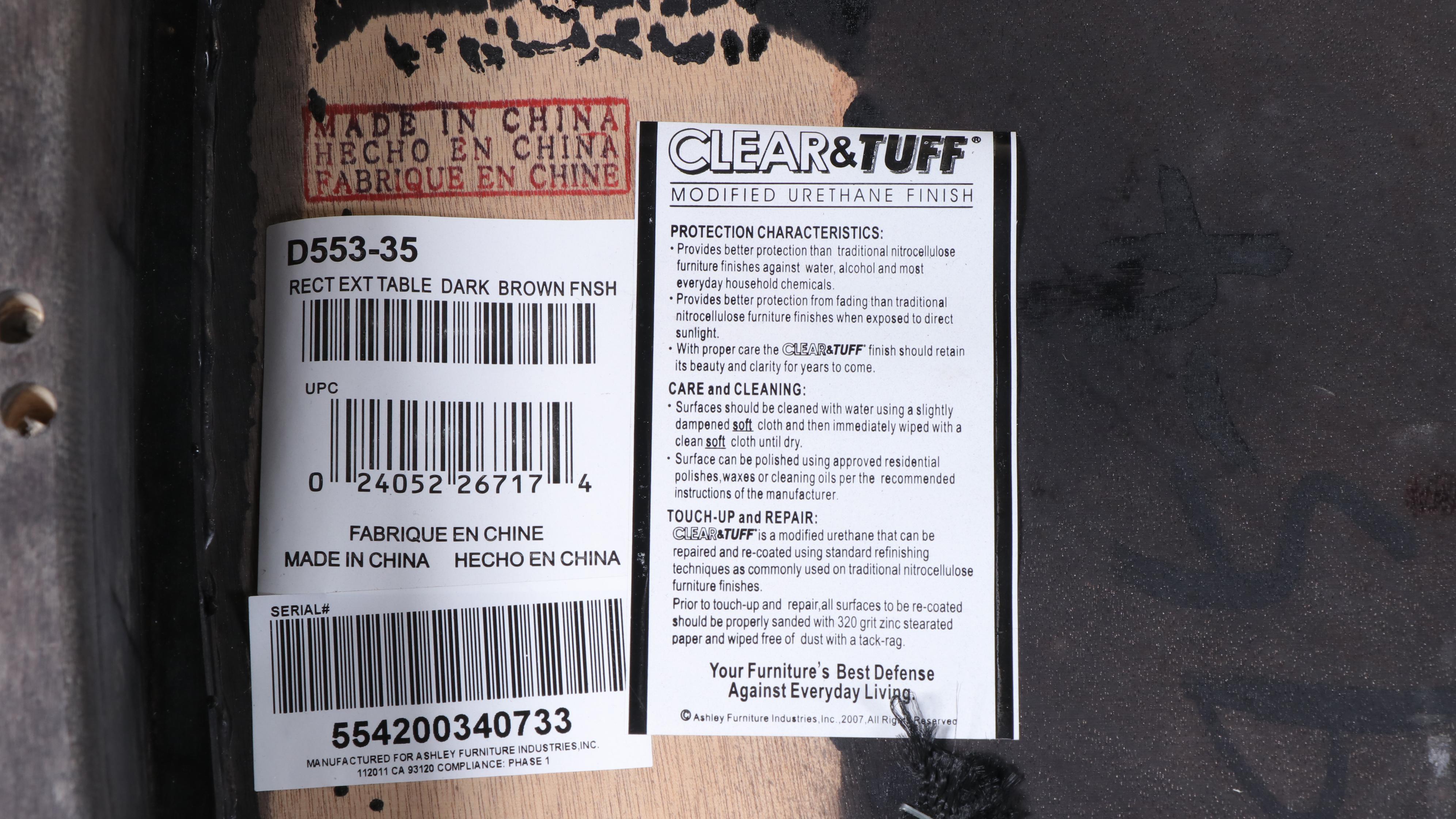 Nine-Piece Ashley Furniture "North Shore" Dining Set