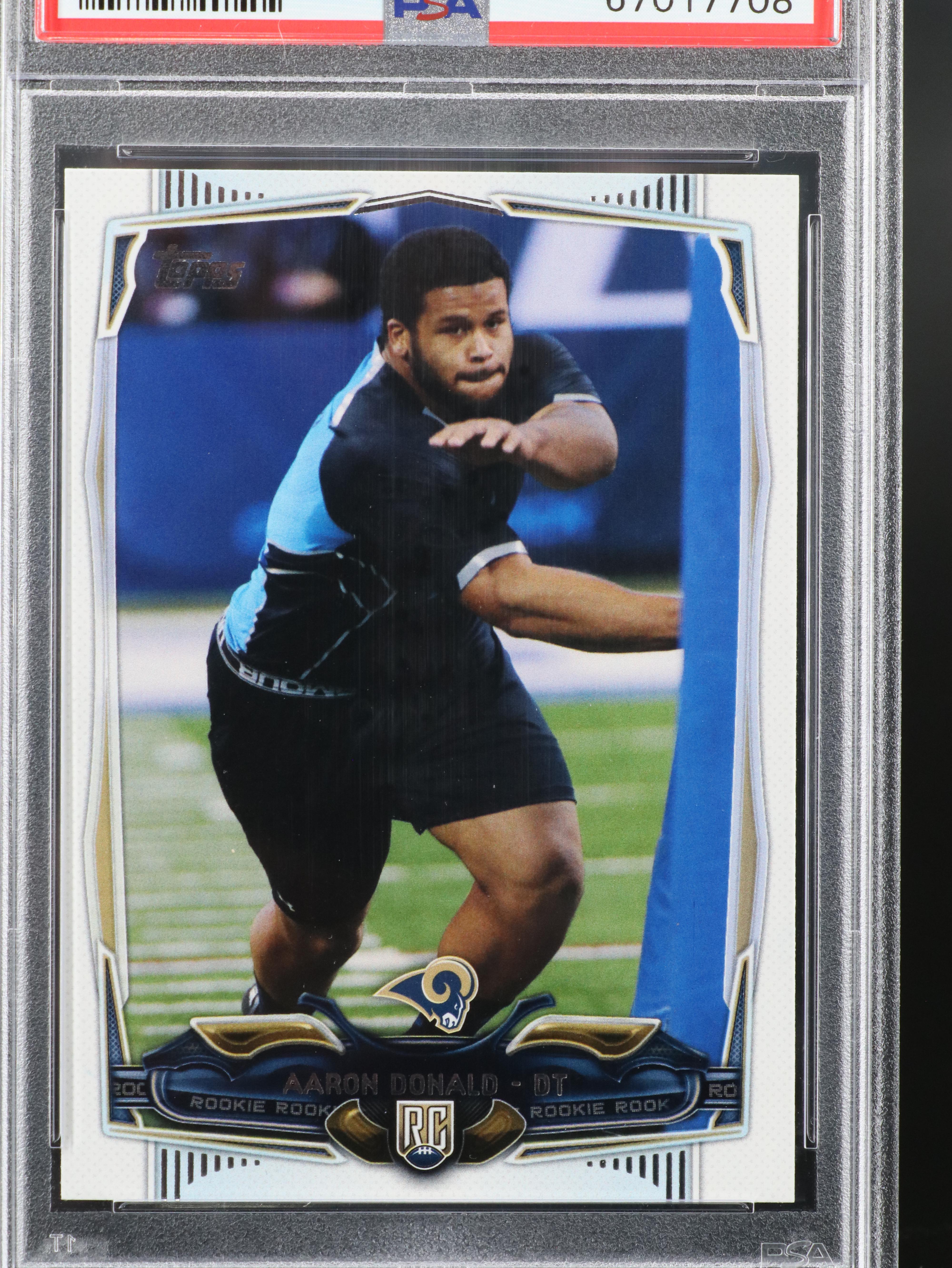 2014 Topps Aaron Donald St. Louis Ram Rookie Card Graded PSA 10