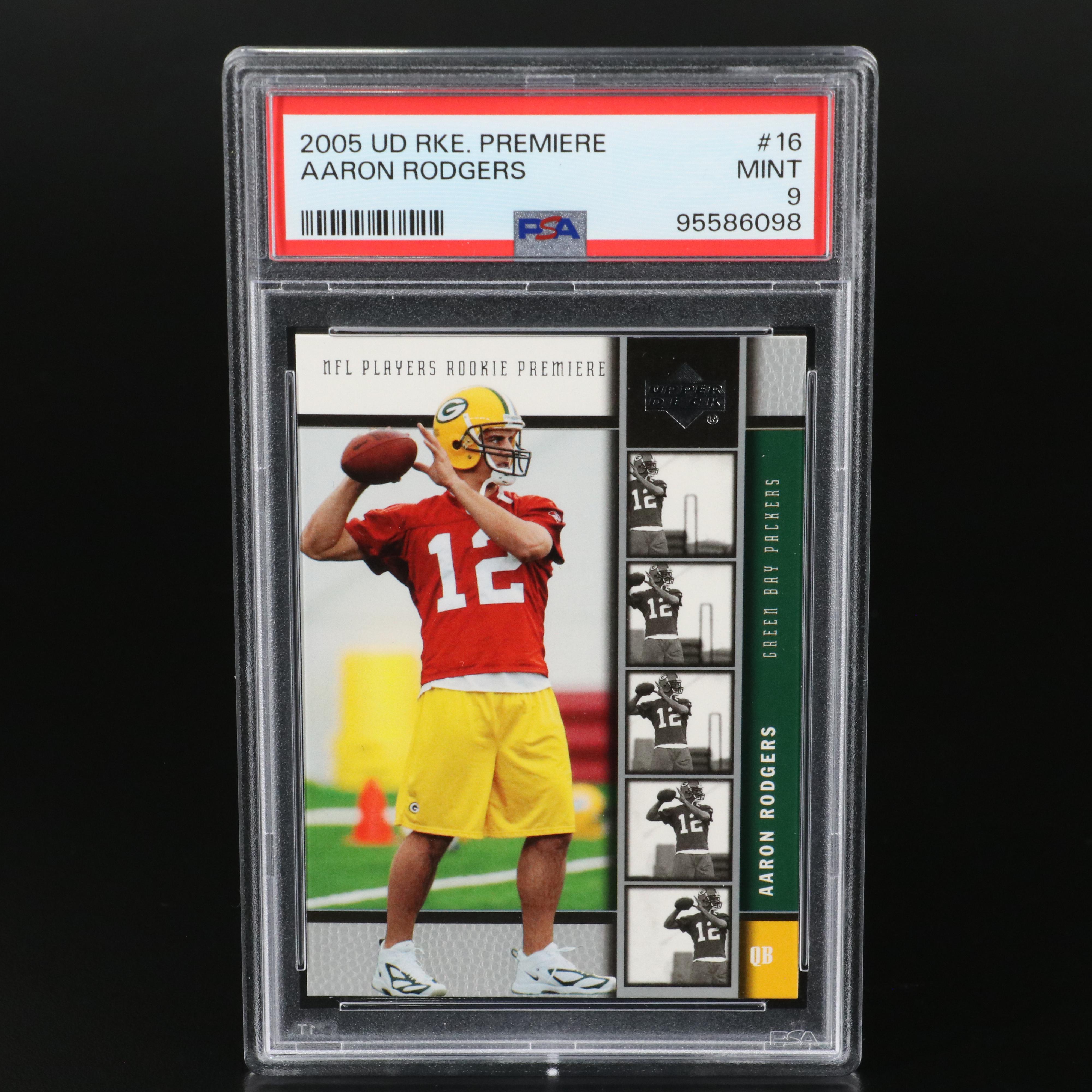 2005 Upper Deck Aaron Rodgers Rookie Premiere Card Graded PSA 9