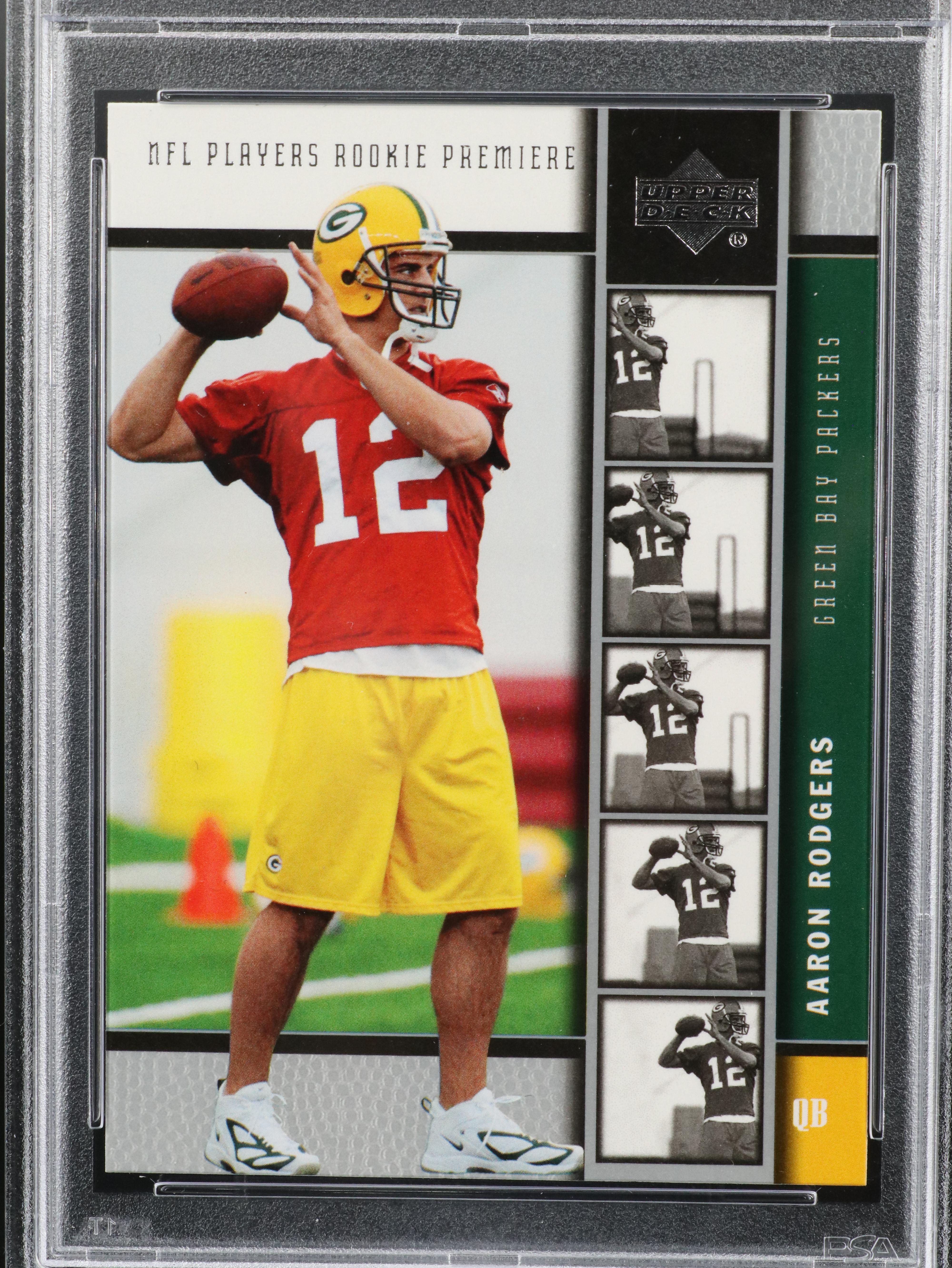 2005 Upper Deck Aaron Rodgers Rookie Premiere Card Graded PSA 9