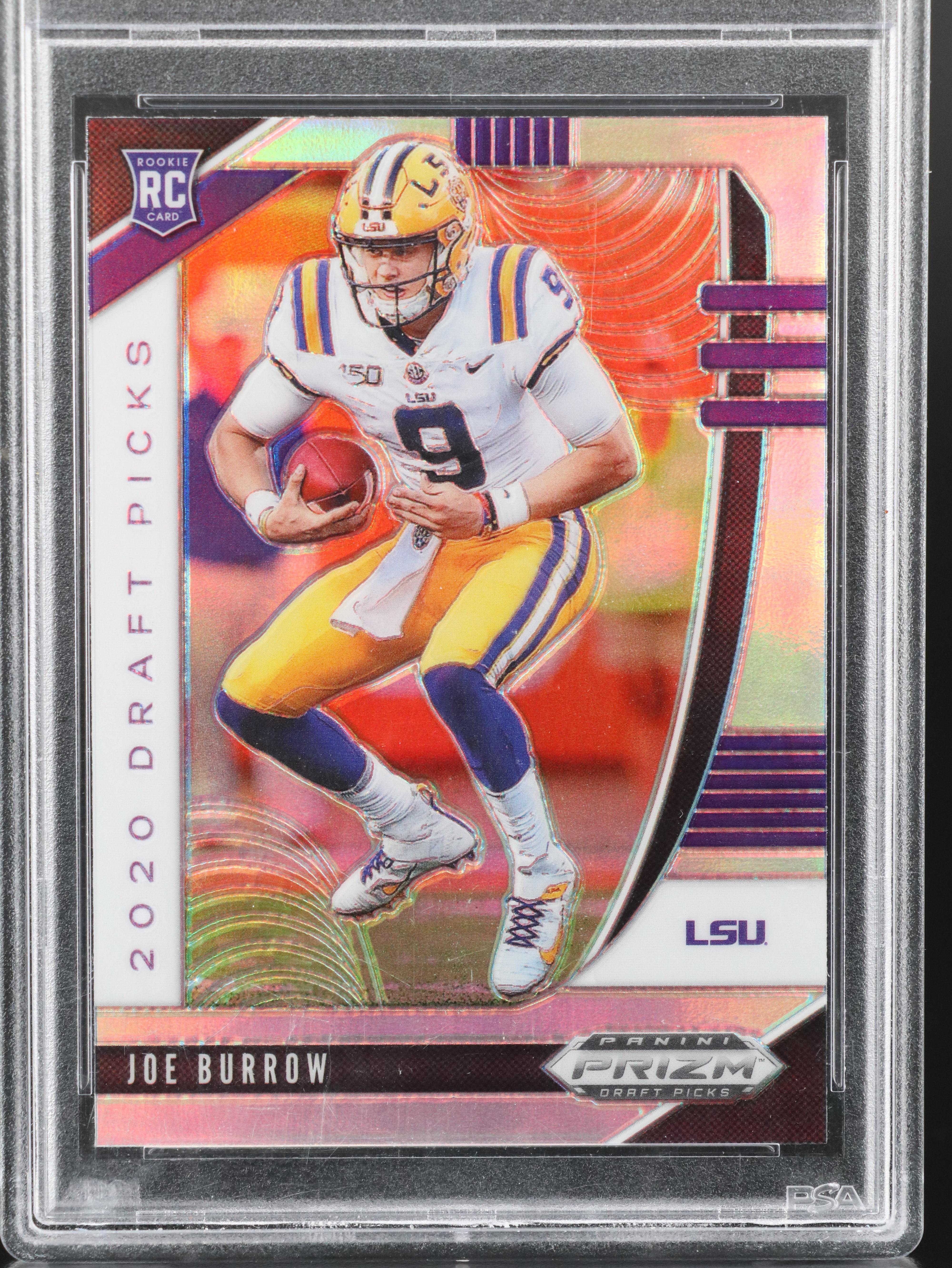 2020 Panini Prizm Draft Picks Joe Burrow Silver Rookie Card Graded PSA 10