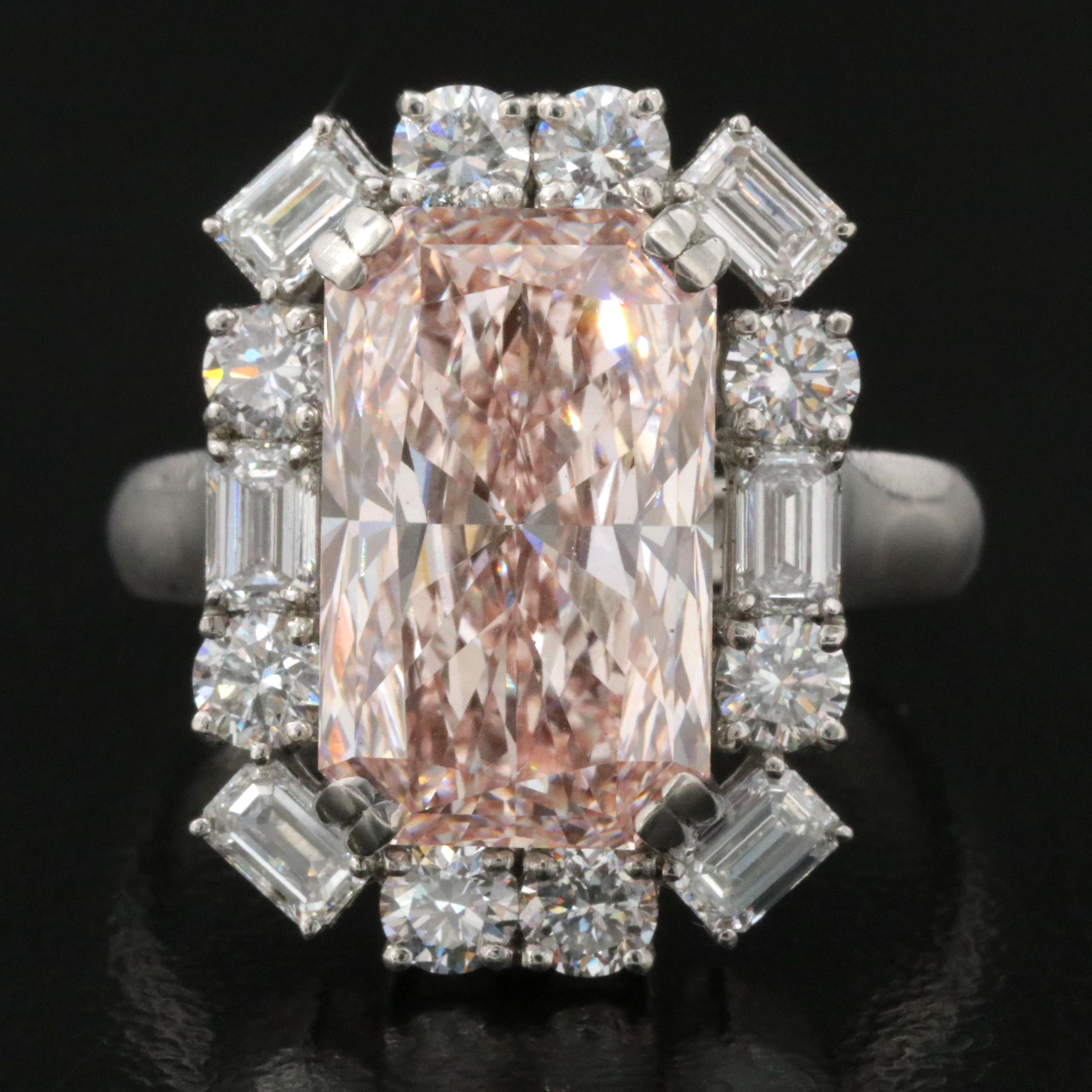 Platinum 6.47 CTW Lab Grown Diamond Ring with IGI Report