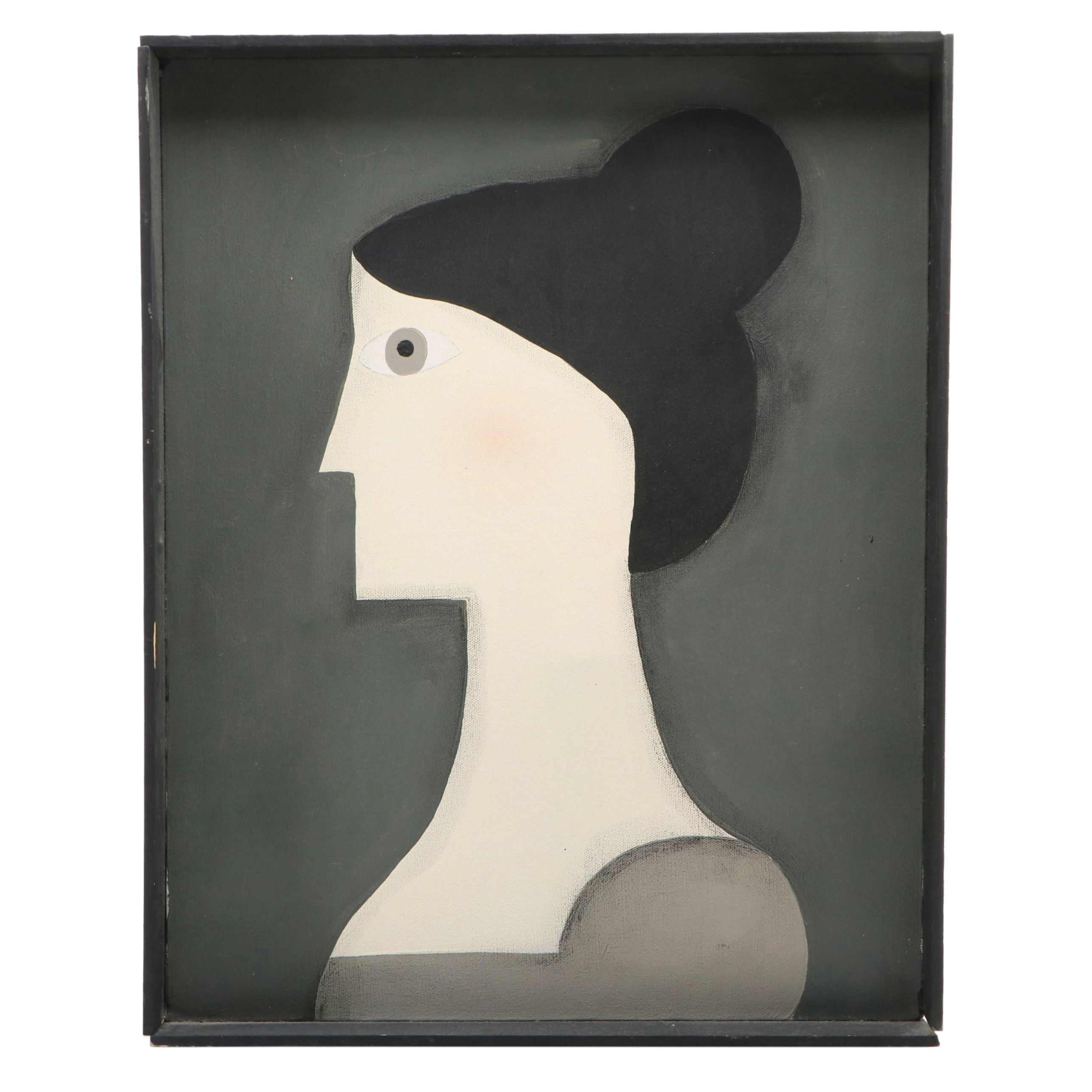 Dana Flores Oil Painting "Jane Austen #1," 1997