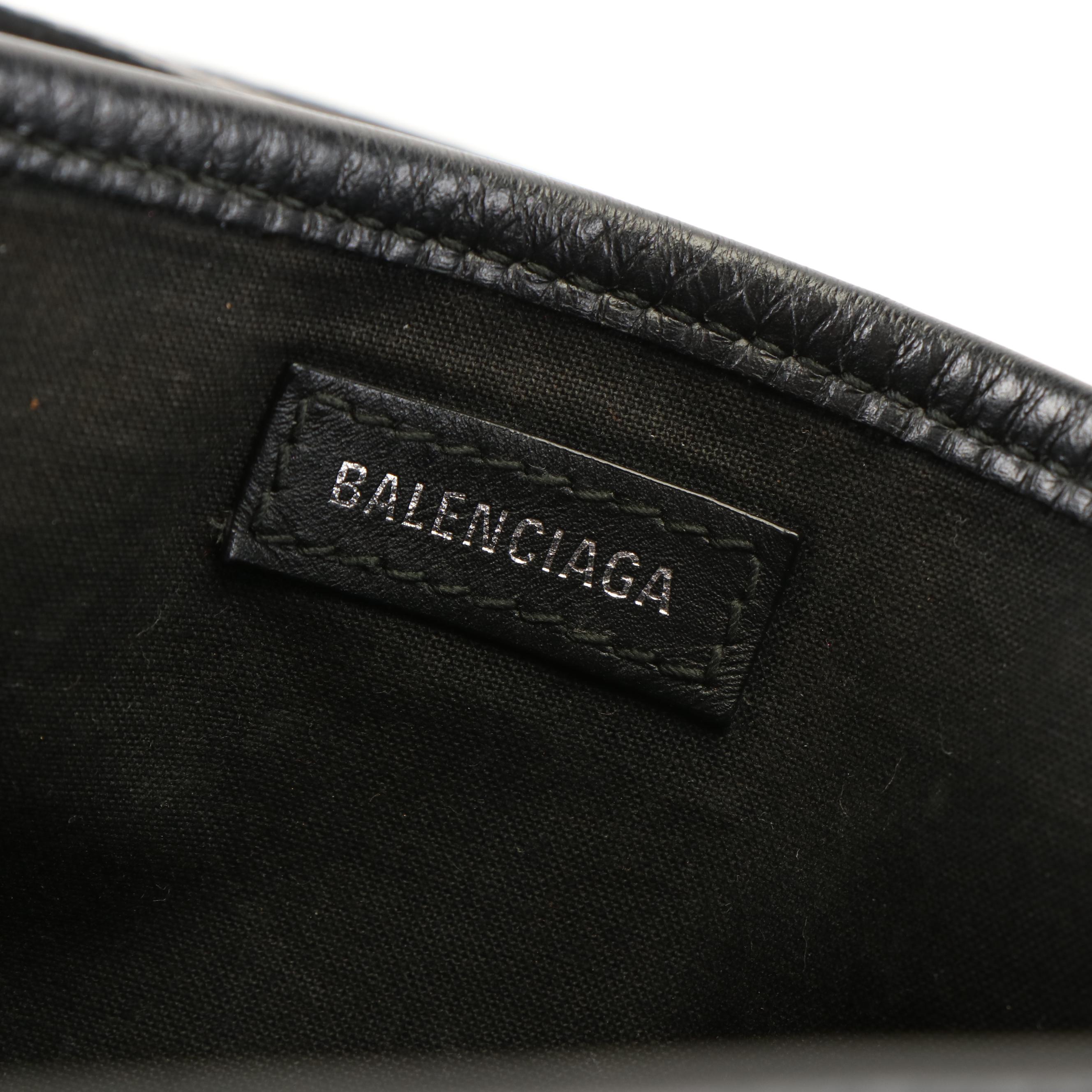 Balenciaga Tote Bag in Canvas and Black Leather